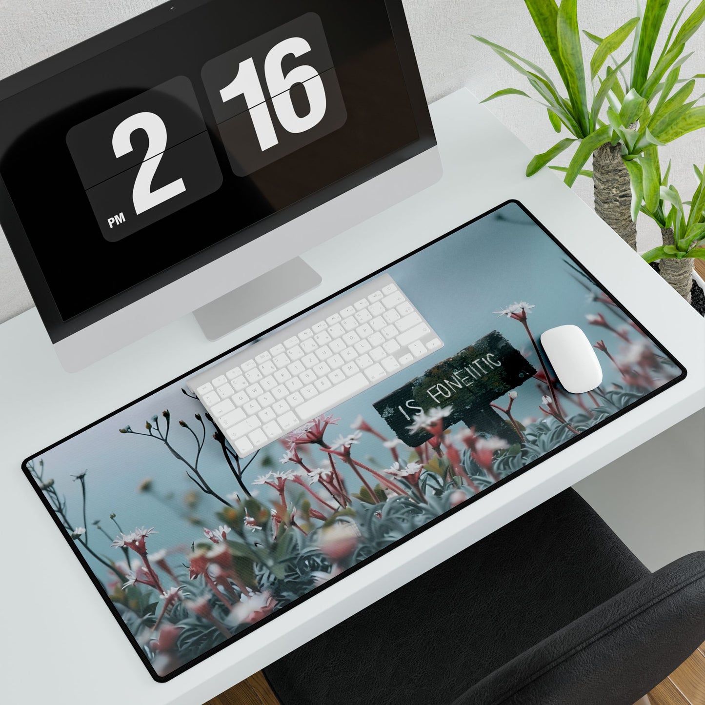 Serene Outdoor Moment: Soft Focus Art - Desk Mat