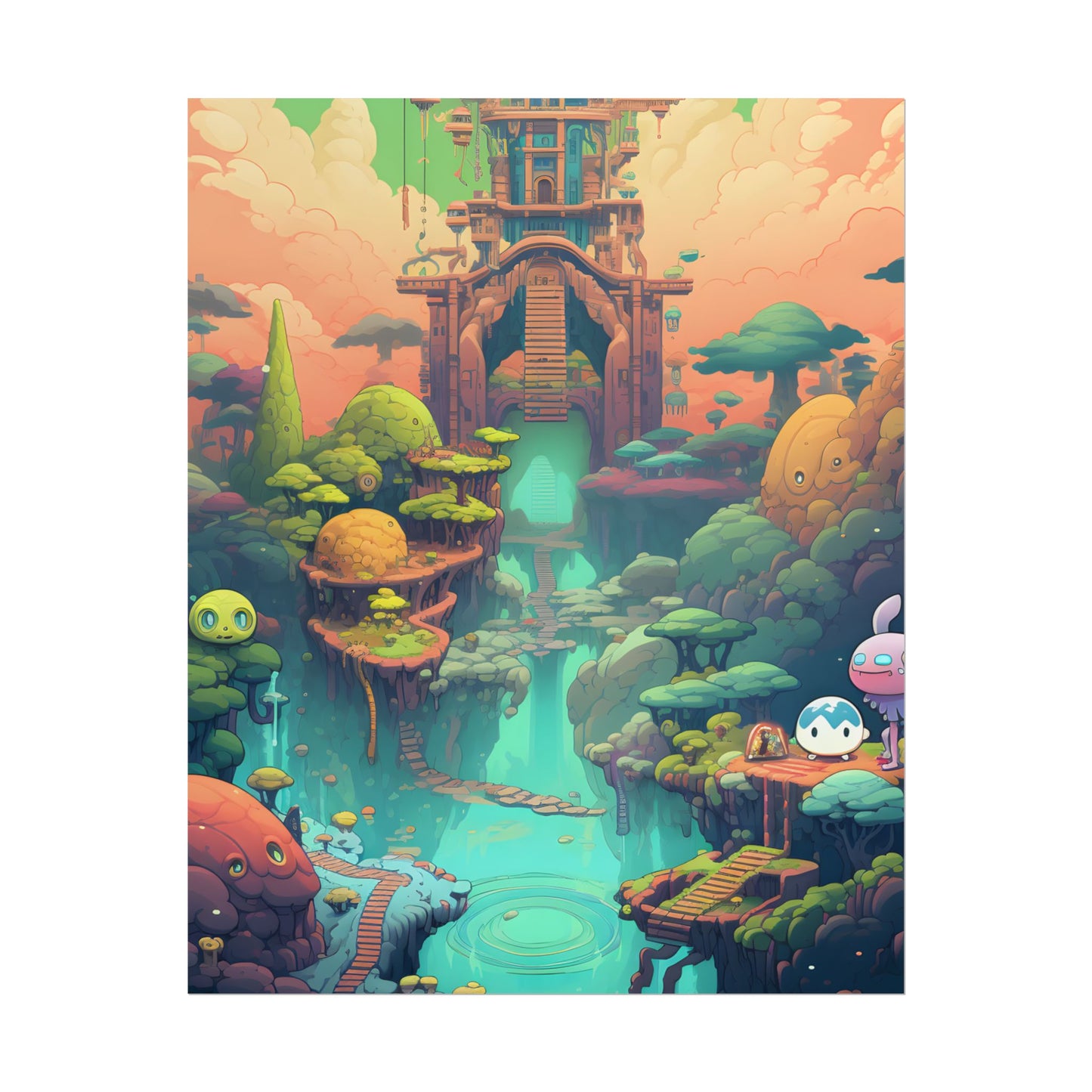 Gamified Pixel Pets: Colorful Cyber Companions - Poster