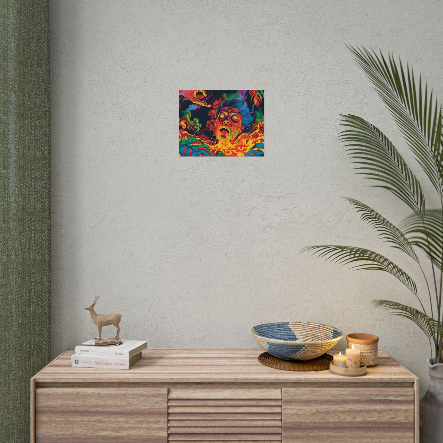 Whimsical Reading Moment: Cartoonish Illustration - Poster