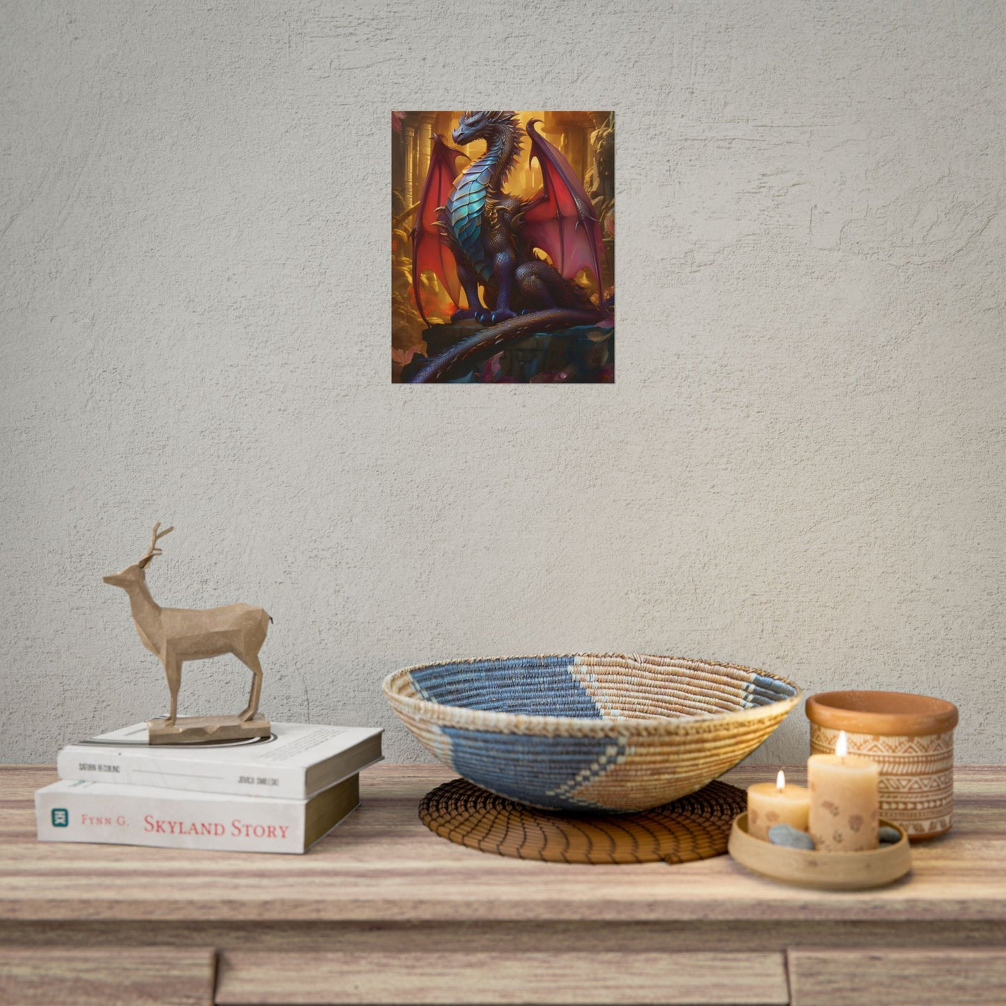 Ancient Dragon Guardian: Fantasy Artwork - Dragon Art - Poster