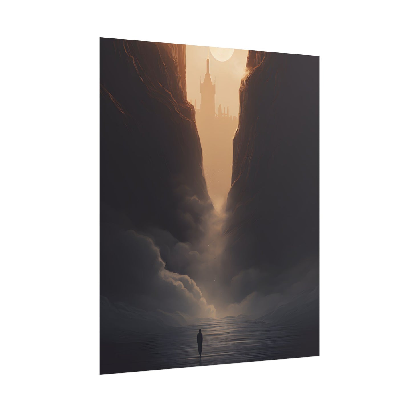 Textured Light Circle: Photographic Art Study - Poster