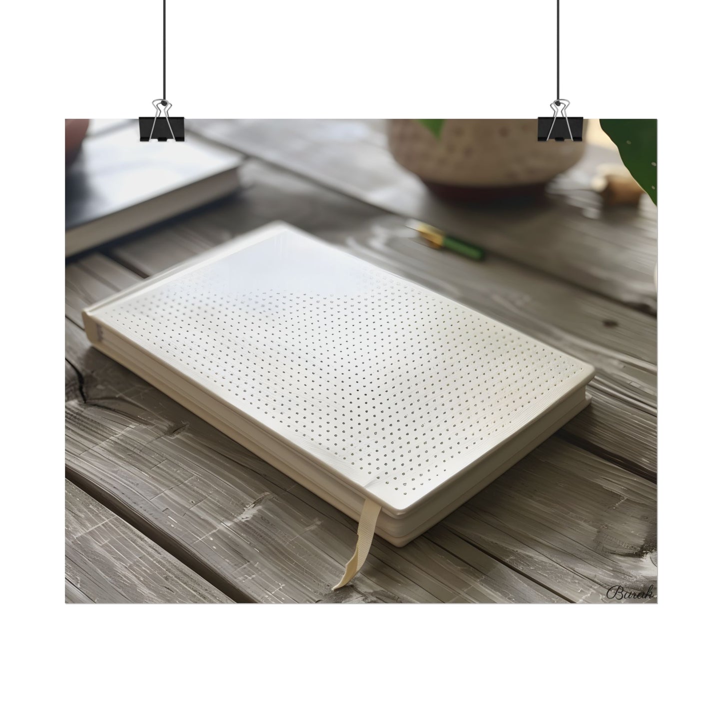 Minimalist Notebook: Embossed Dot Pattern Art - Poster