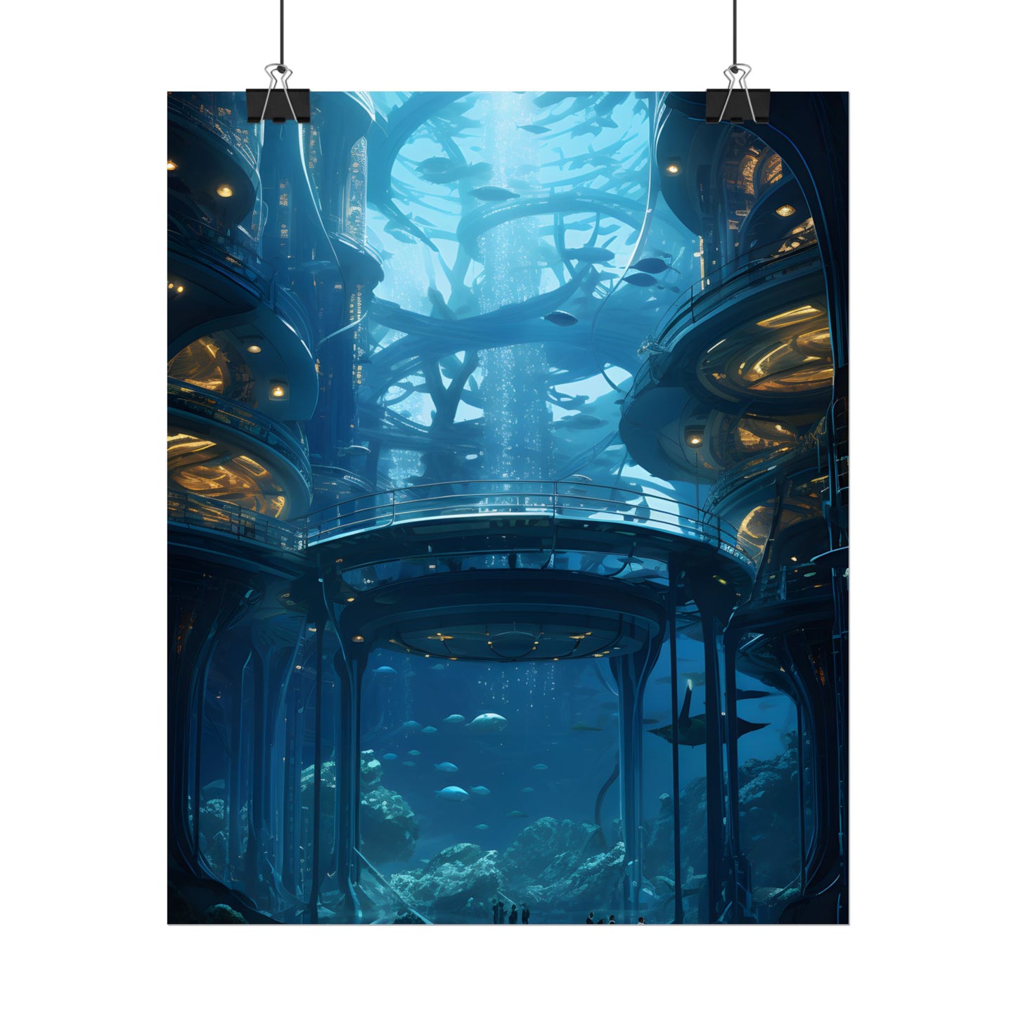 Advanced Underwater City: Visionary Metropol in the Future - Poster