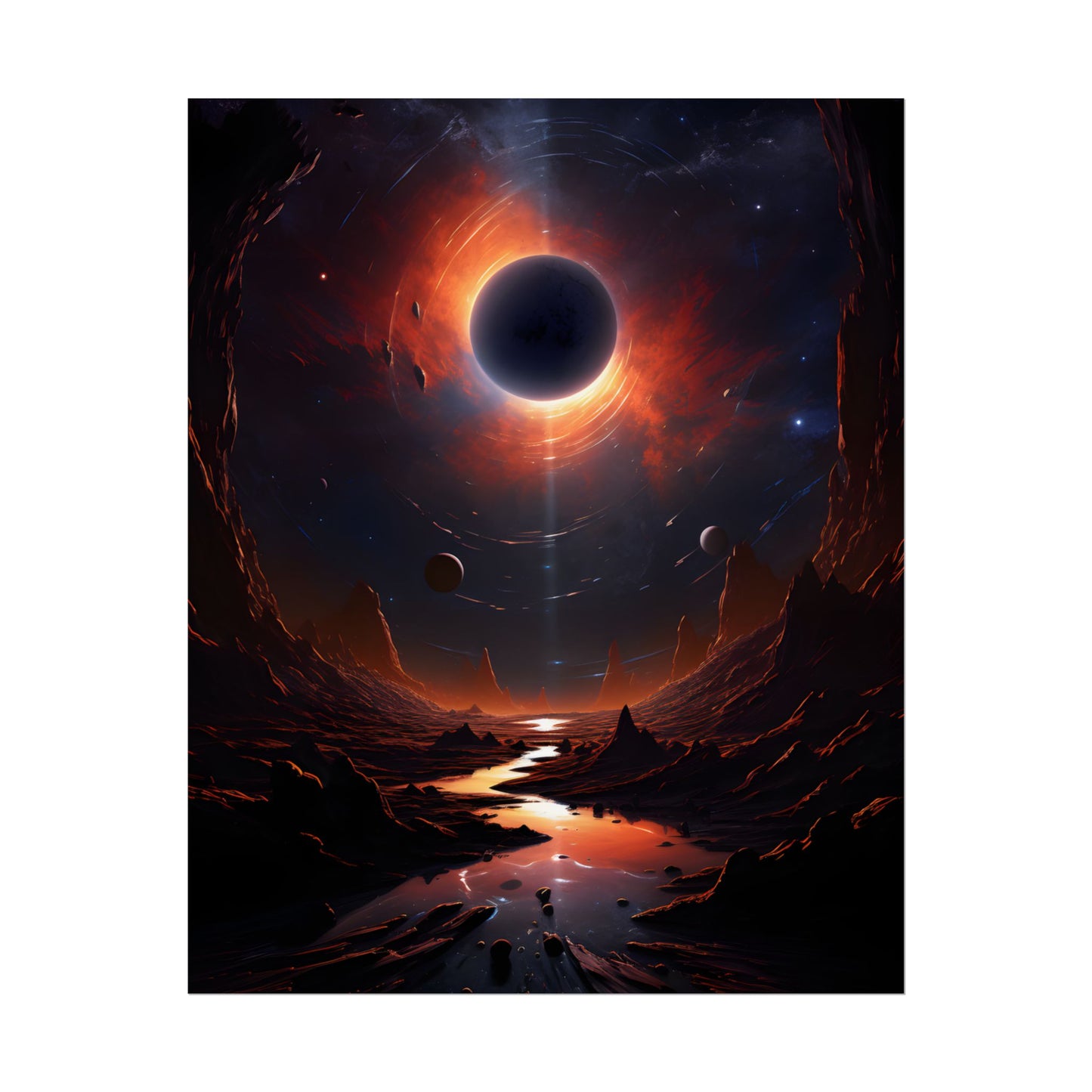 Vibrant Black Hole Cosmic: A Massive Planet in Orbit - Poster