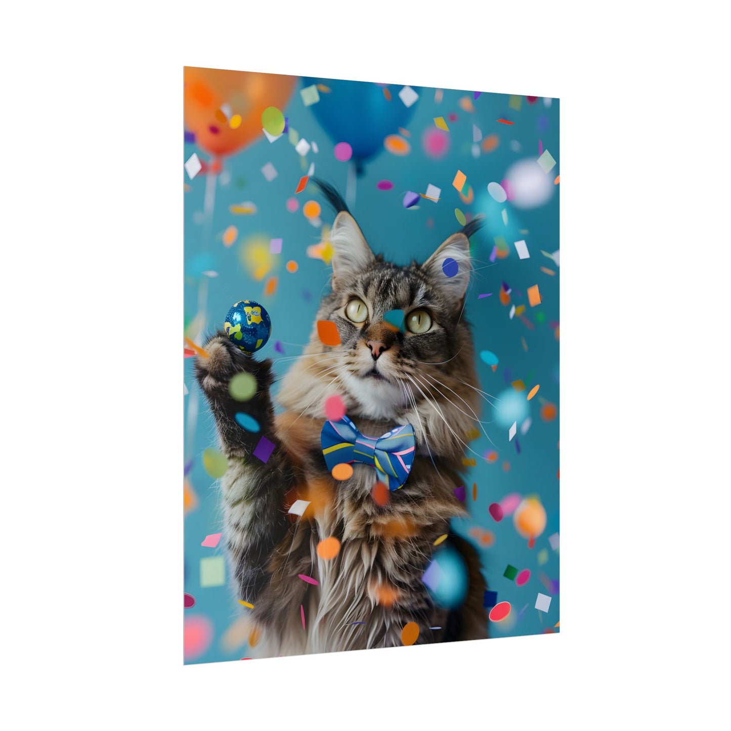 Whimsical Cat in Bow Tie: Exclusive Artwork - Poster