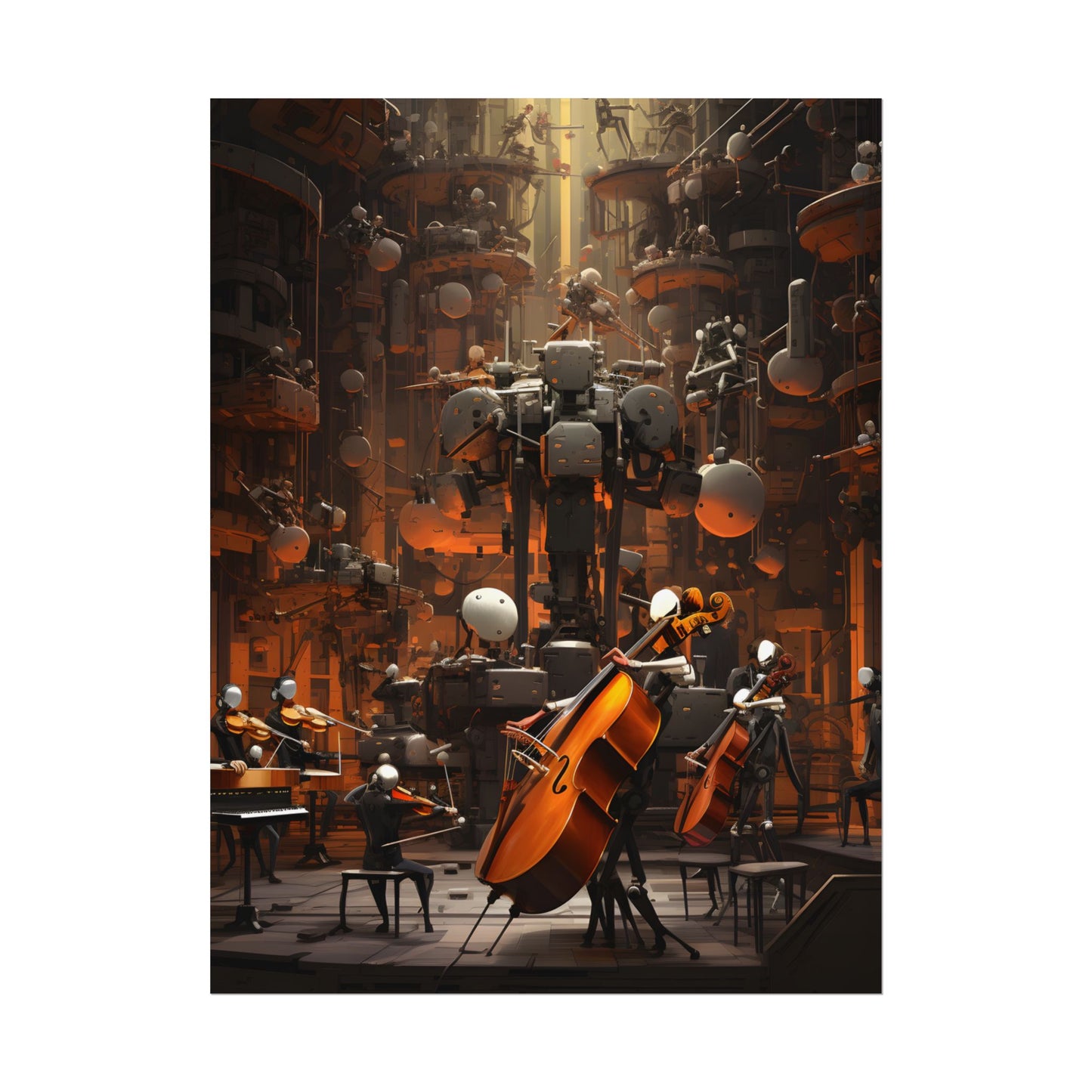 6 Sentient Robot Musicians: A Symphony of Artistic Expression - Poster