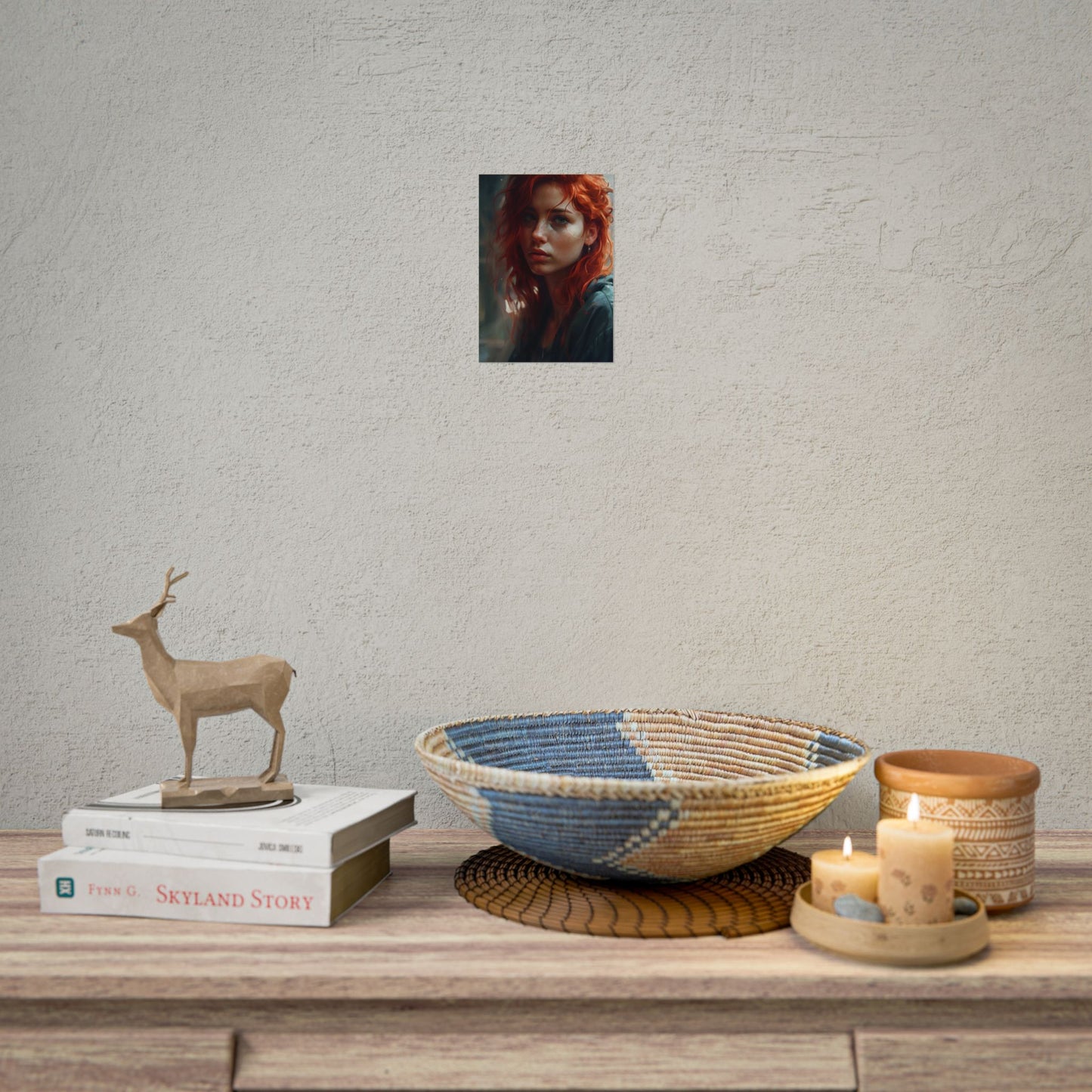 Astonishing Redhead Portrait: Realistic Artwork - Poster