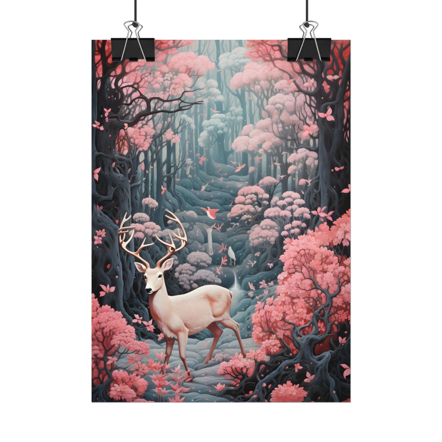 Whimsical Woodland Haven: Six Friends' Enchanted Forest - Poster