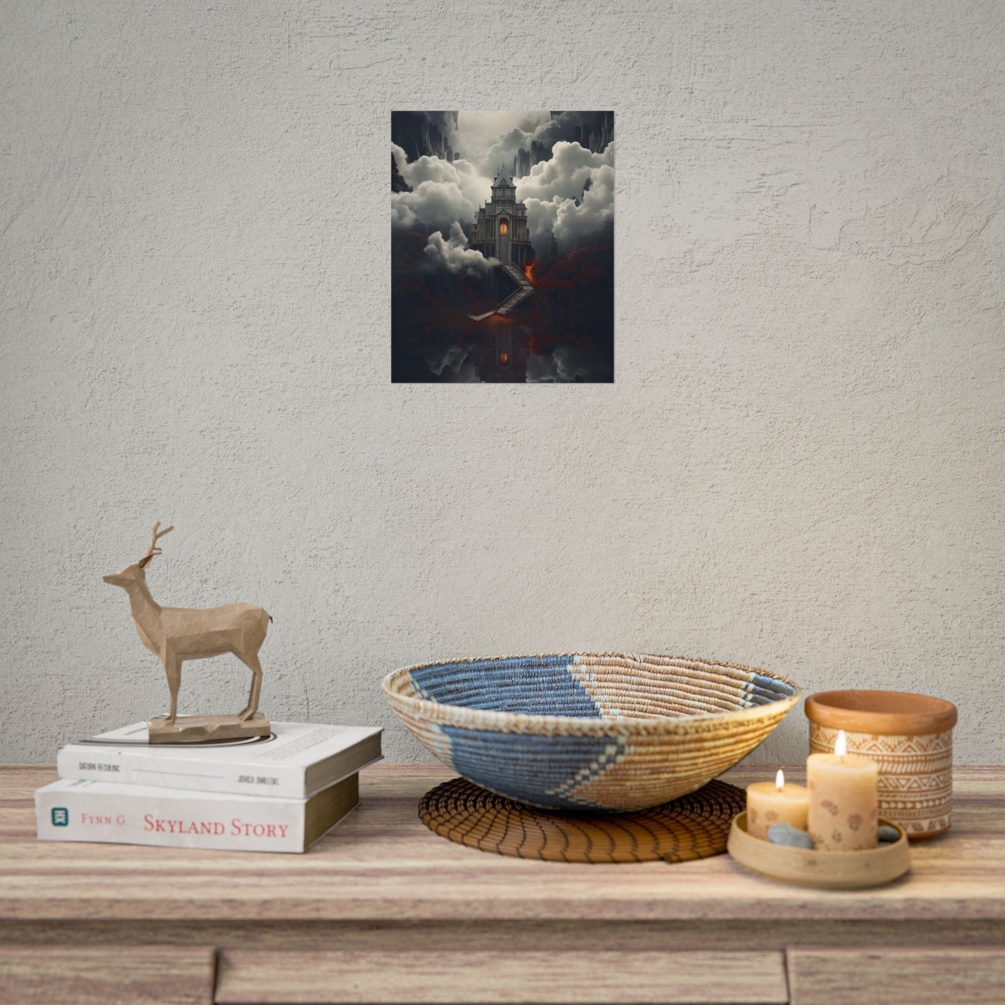 Handheld Message: Personal Artwork in a Small Oval Frame - Poster