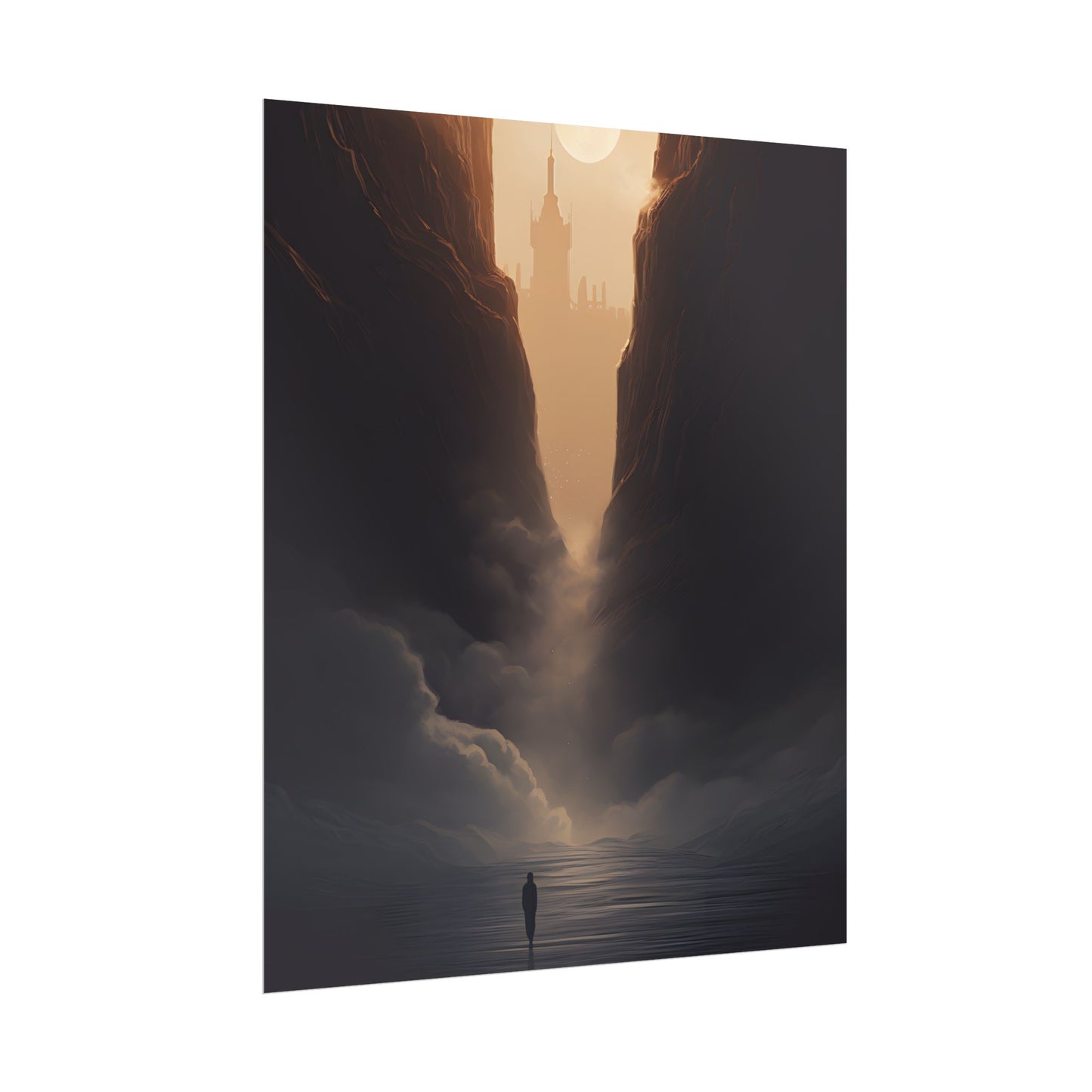 Textured Light Circle: Photographic Art Study - Poster