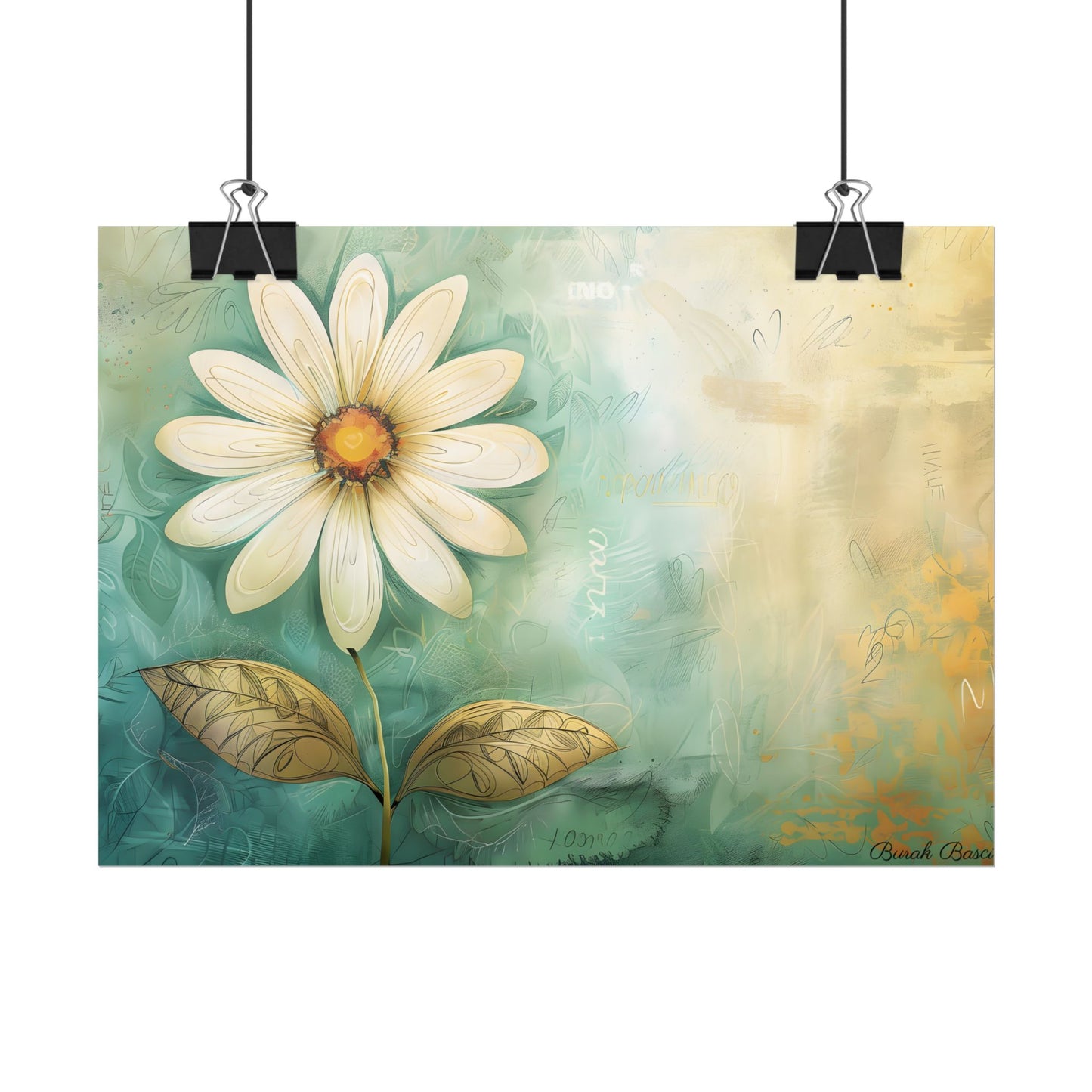 Whimsical Blooming Flower: Growth Mindset in Soft Pinks & Vibrant Reds - Poster