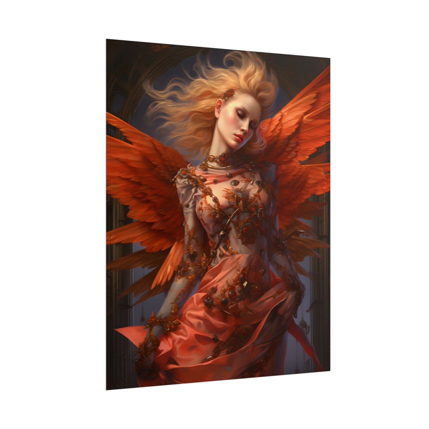 The Guardian: Muscular Protector Statue in Armor - Poster