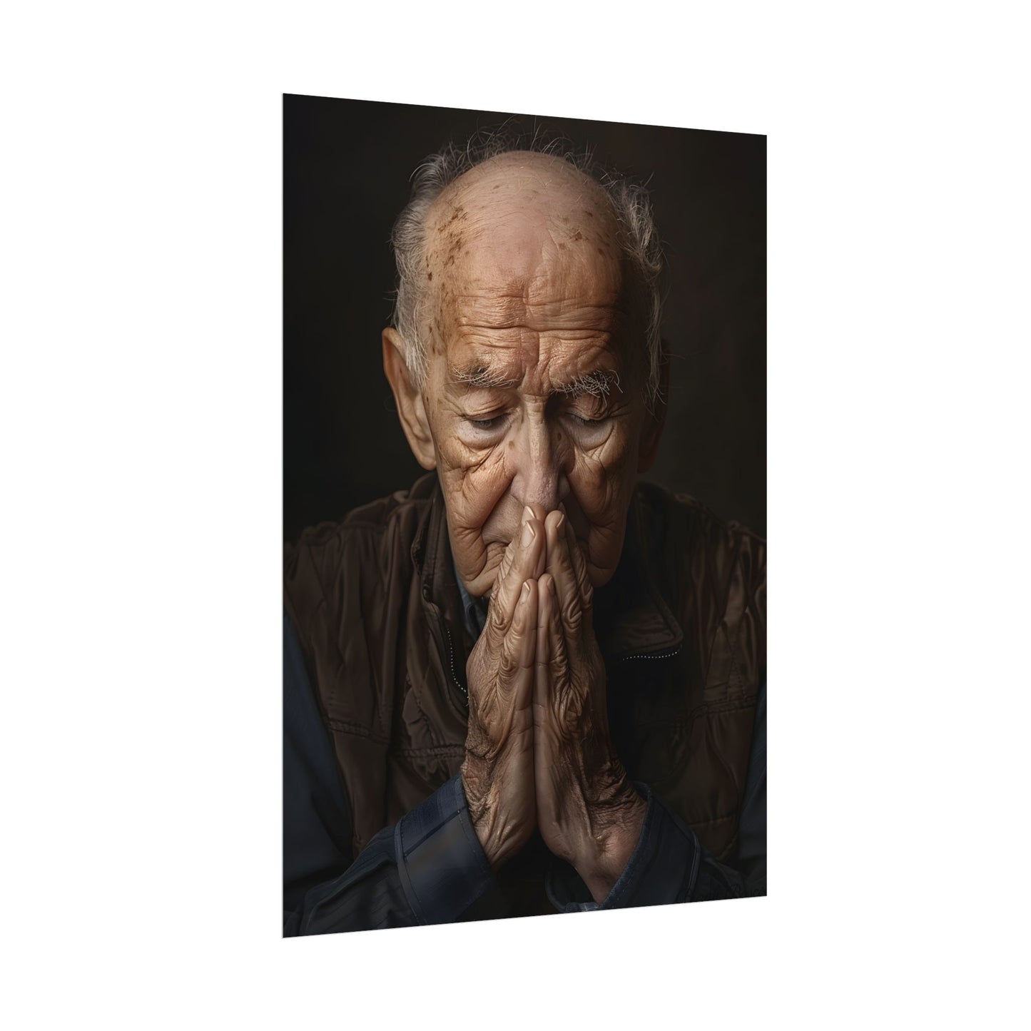A Moment in Time: Gentle Aged Man in Formal Contemplation - Poster