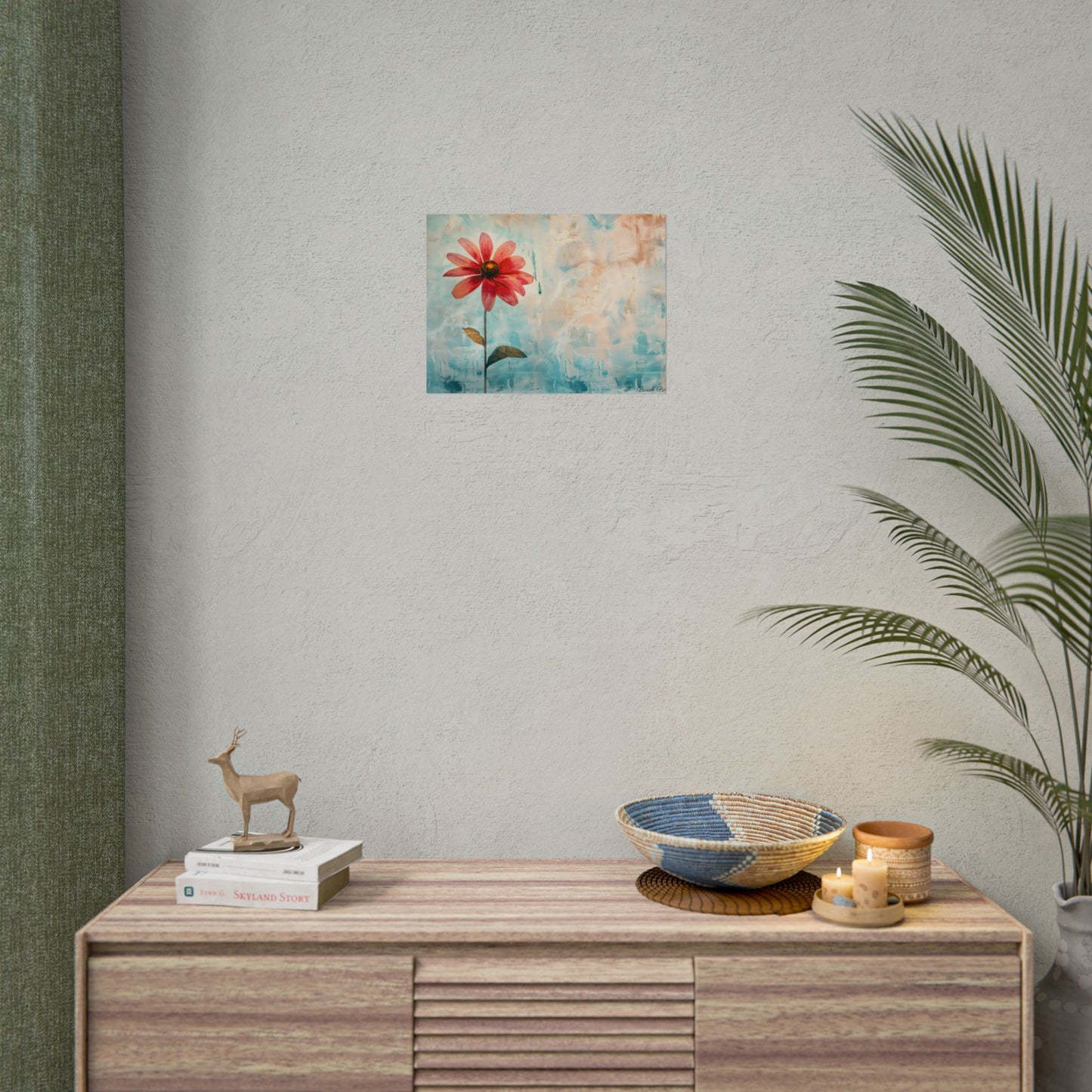 Blooming Growth: Whimsical Floral Art - Poster