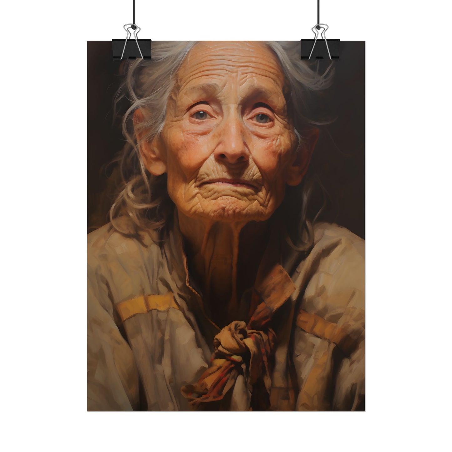 Wisdom of Age: Portrait of an Elderly Person - Poster