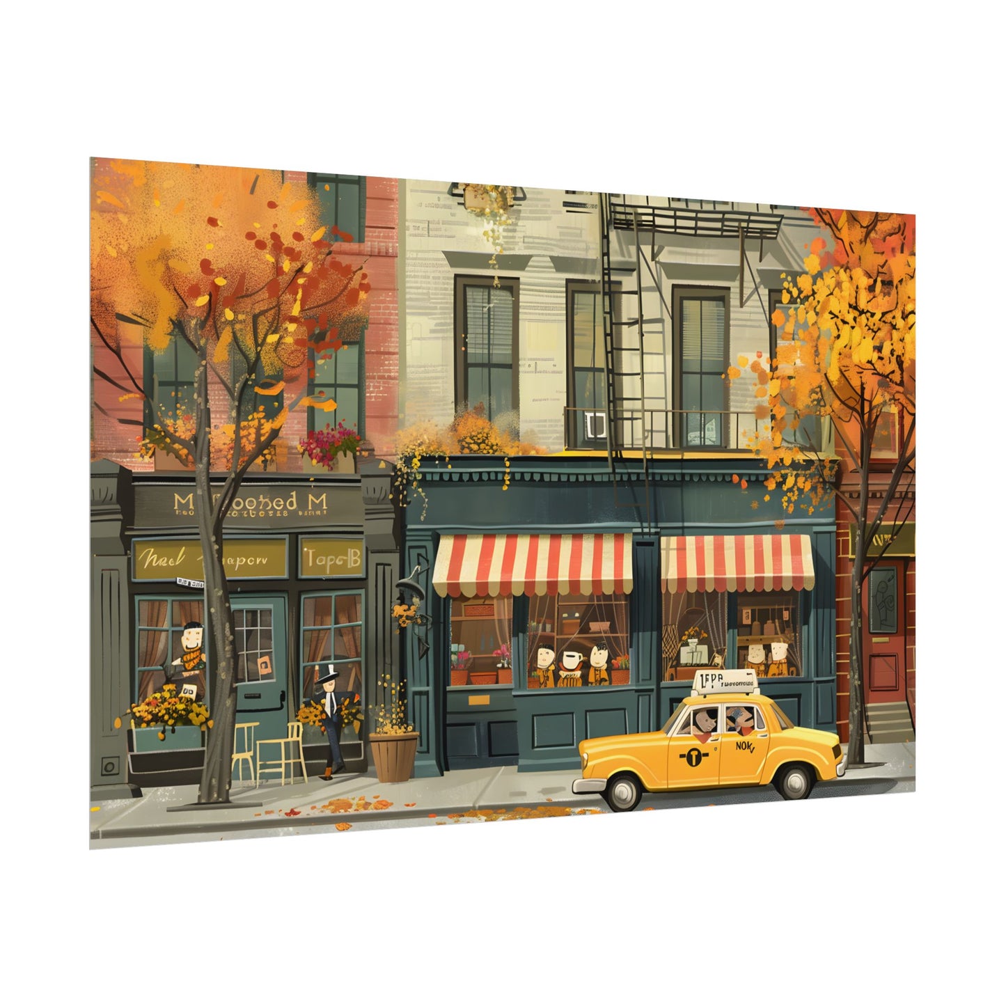 Whimsical Yellow Dreams: Playful Building Digital Art - Poster