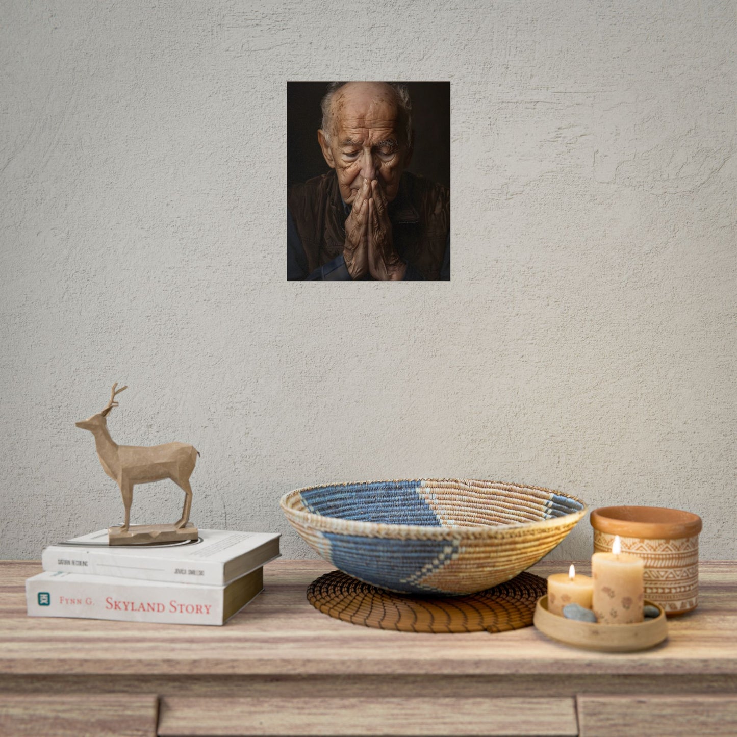 A Moment in Time: Gentle Aged Man in Formal Contemplation - Poster