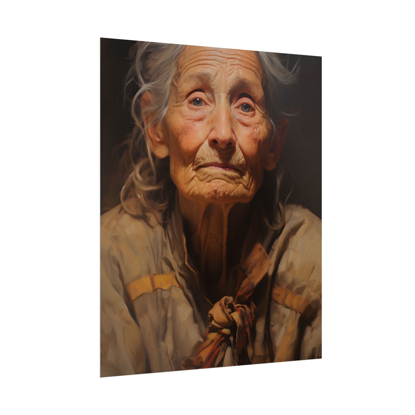 Wisdom of Age: Portrait of an Elderly Person - Poster