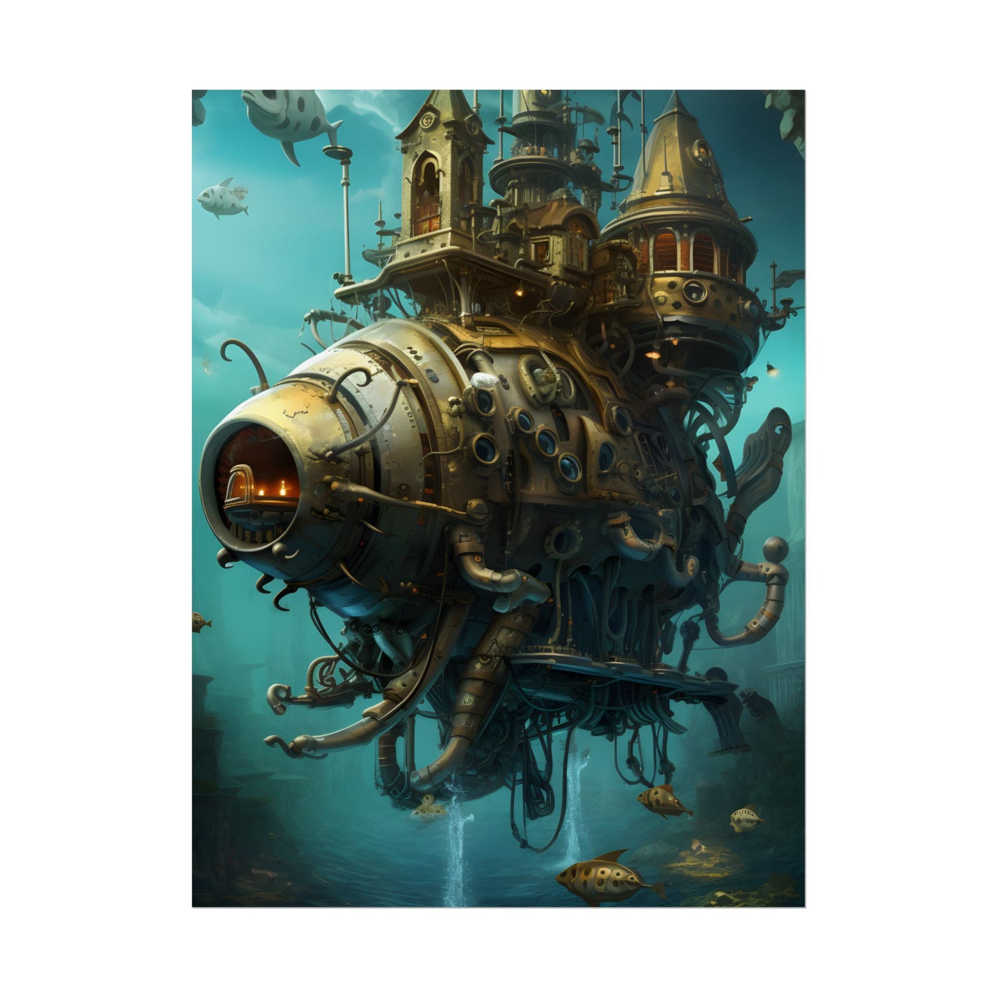 Steampunk Oceanic Adventure: Sailors on the High Seas - Poster