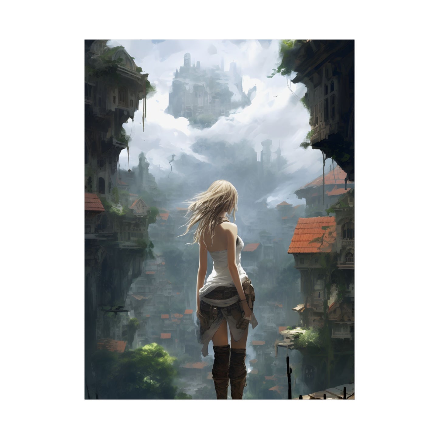 Anime Blonde Warrior: Birds in Flight - Poster