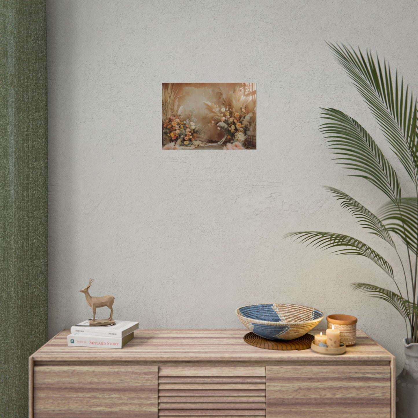 Whimsical Floral Pampas Find: Explore Calming Artwork - Poster