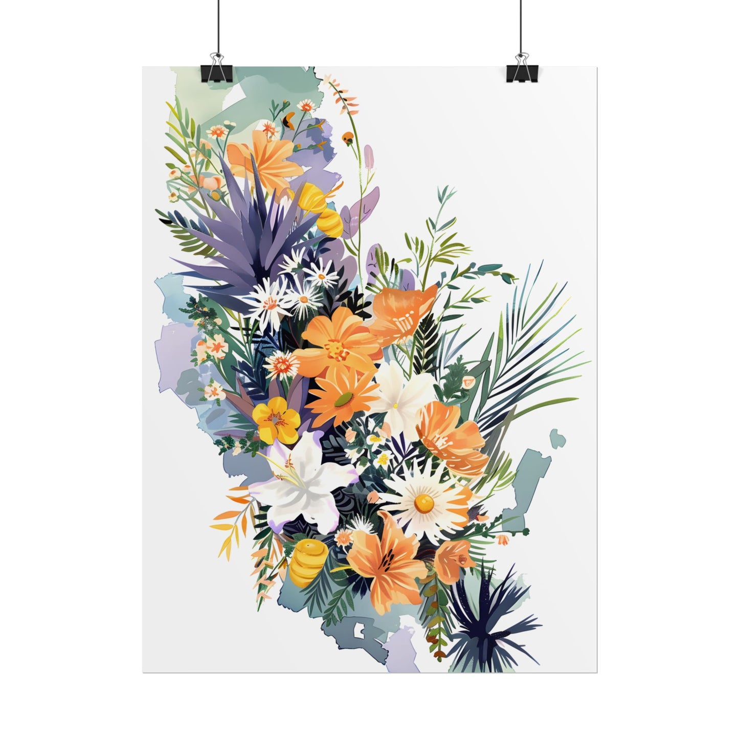 Whimsical Florida Map: Playful Art Illustration - Poster