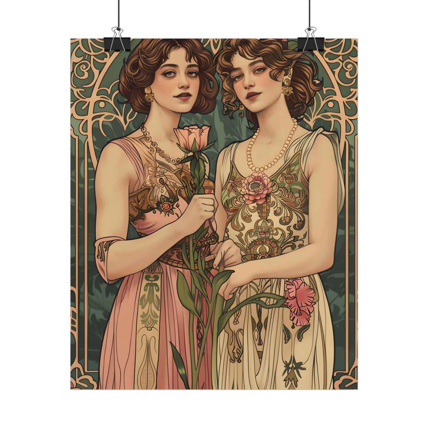 Women in Harmony: Primrose Bloom Artwork - Poster