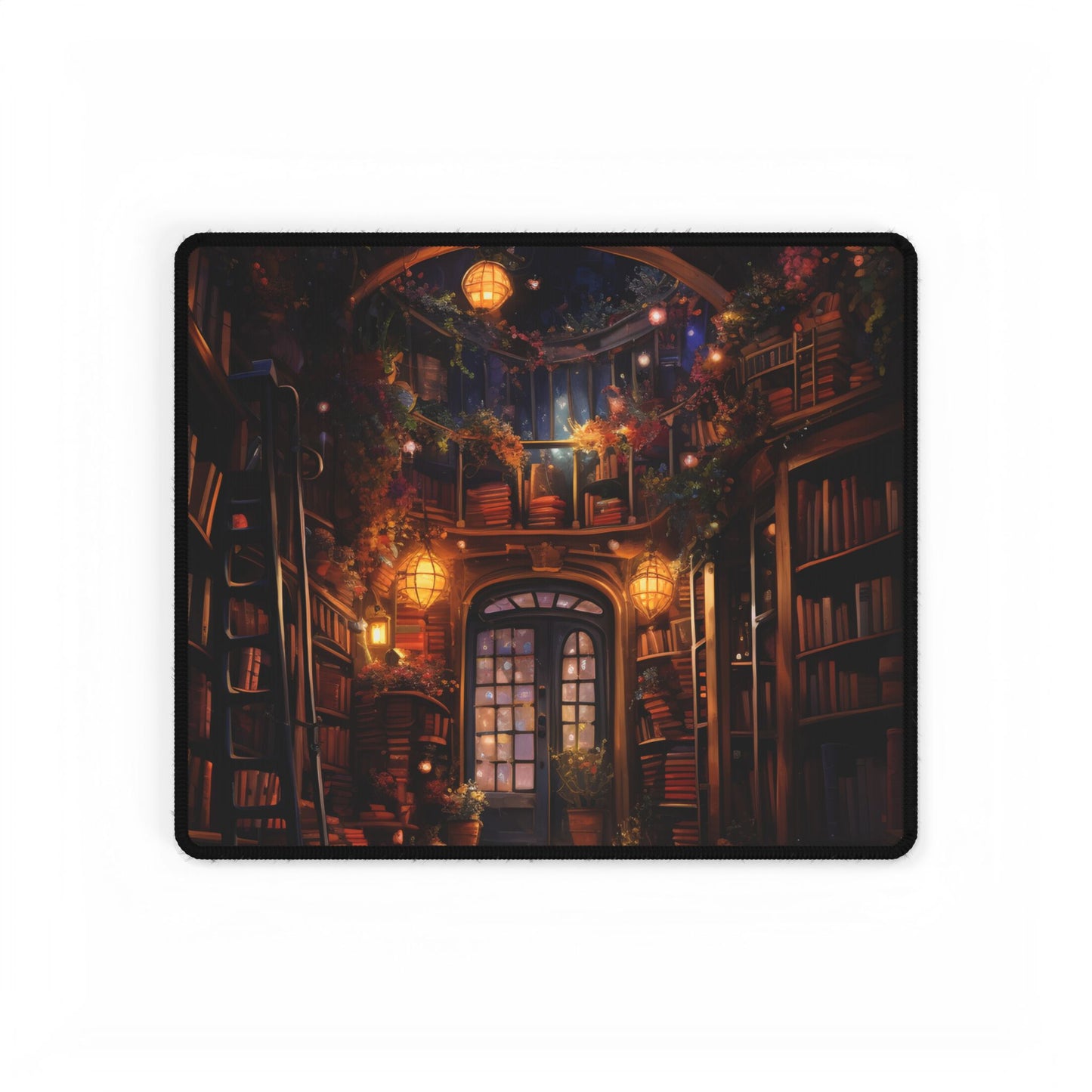 Magical Bookshop: Cozy Charming Bookstore Art - Desk Mat