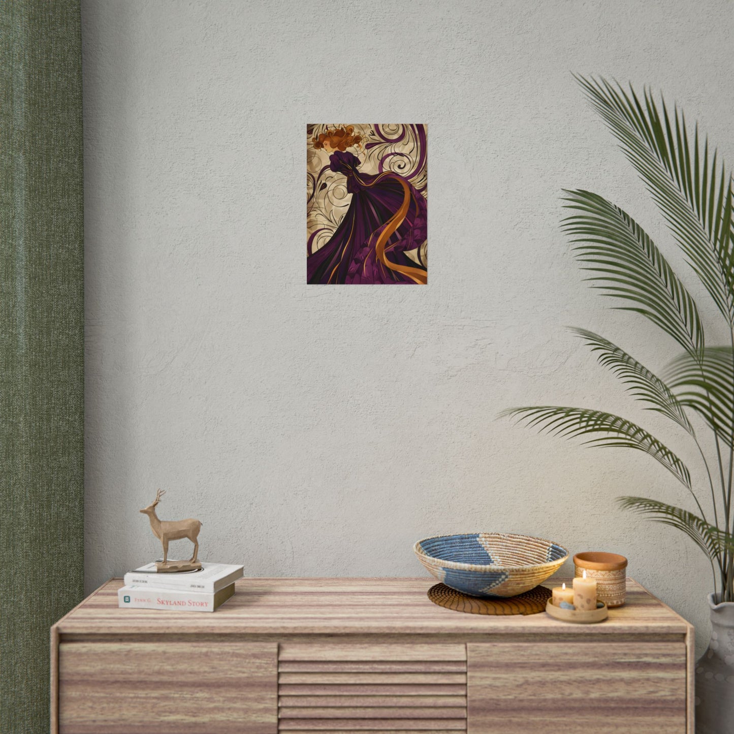Art Nouveau Masterpiece: Elegant Geometric Design - Poster