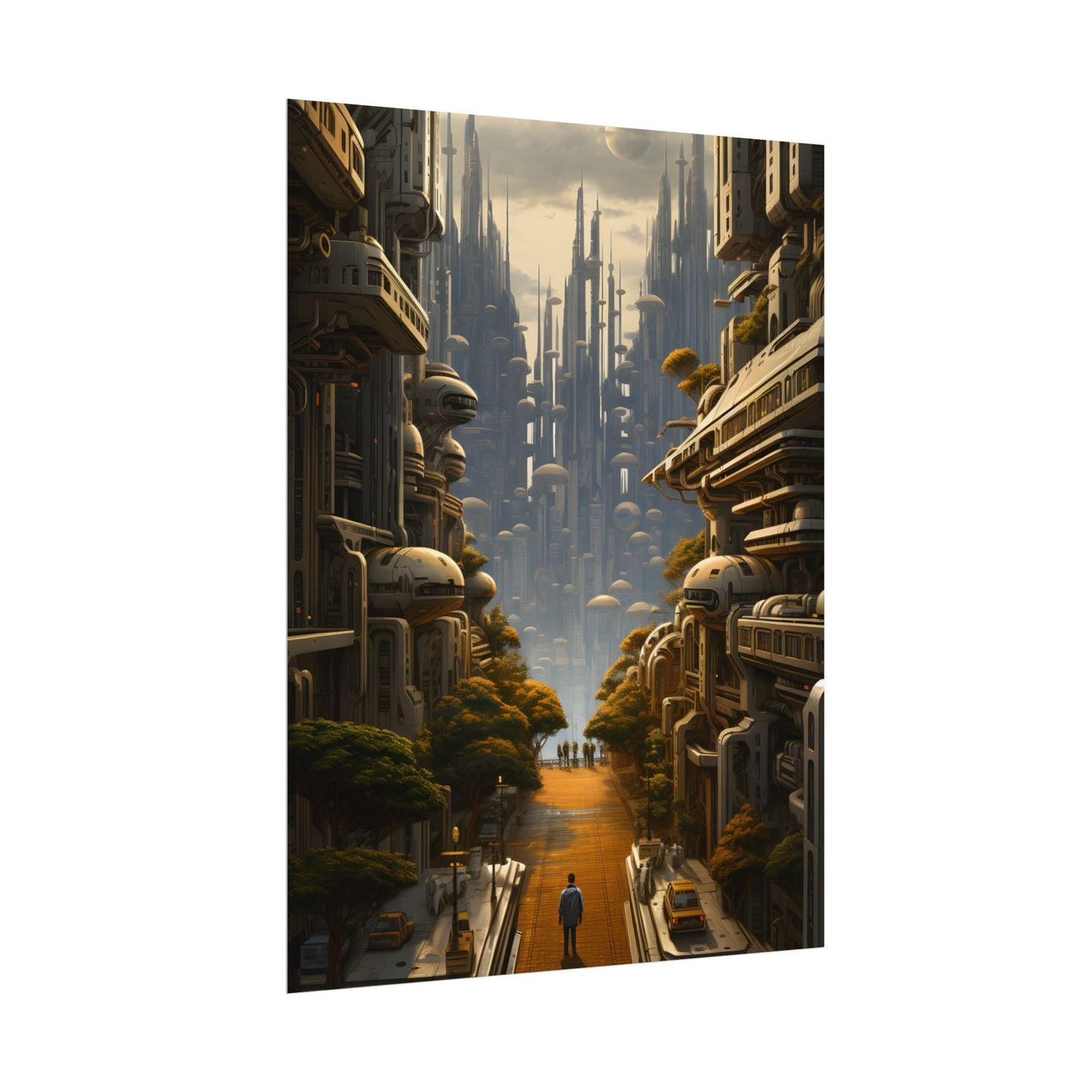 Serene Utopia: Tranquil Garden Oasis - Poster