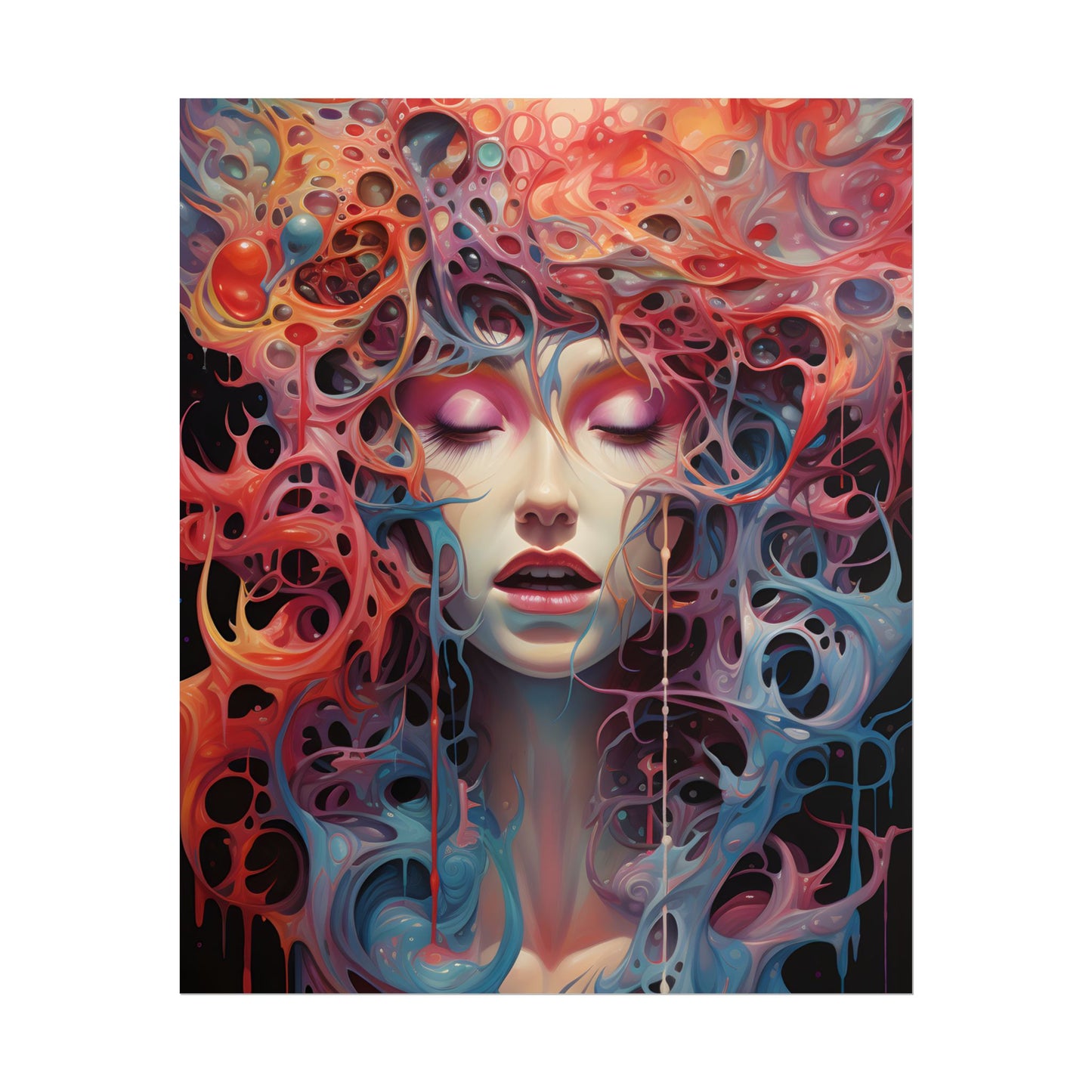 Tears in Reality: Surreal Portals Digital Art - Poster