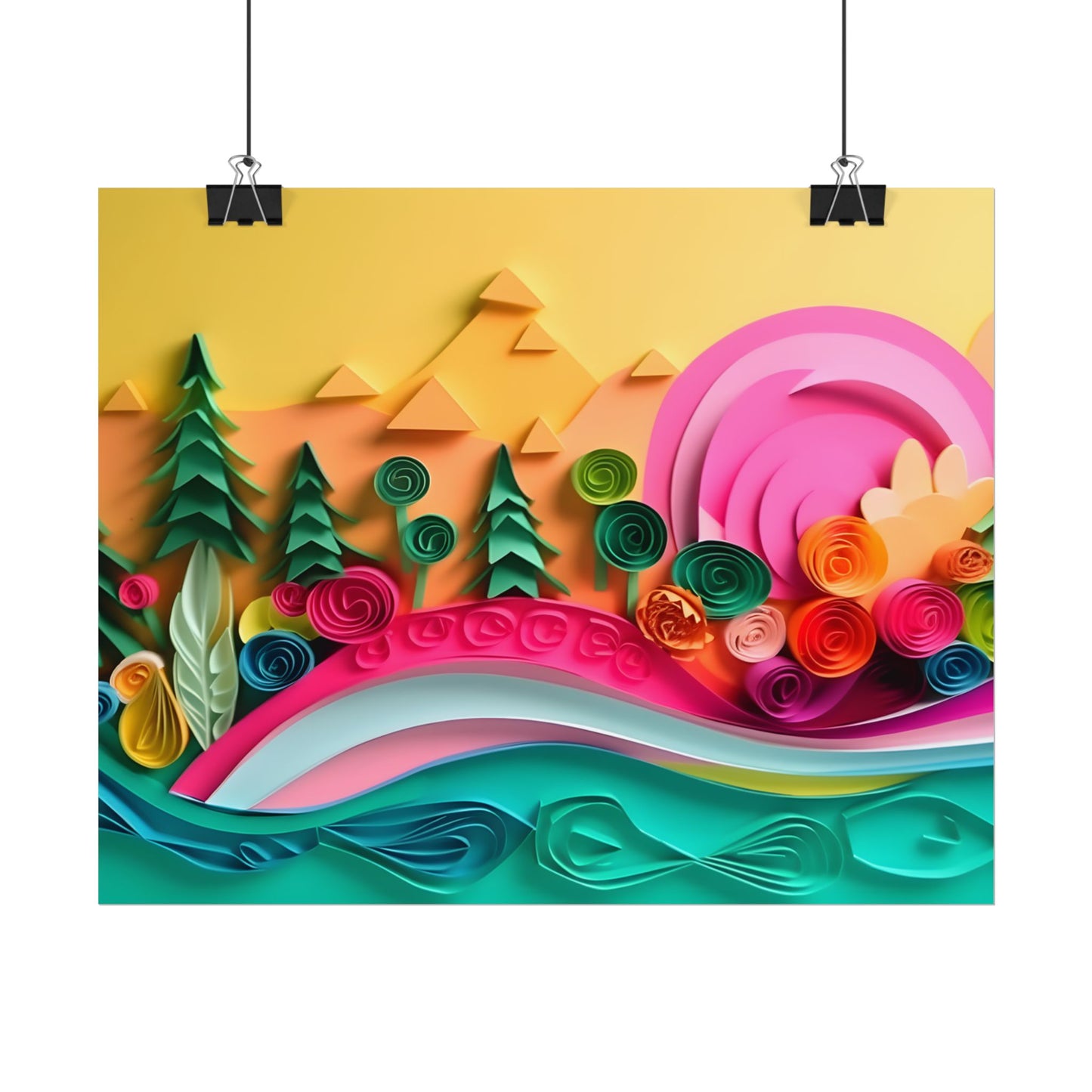 Magical Beach Sunset: Peaceful Landscape Art - Poster