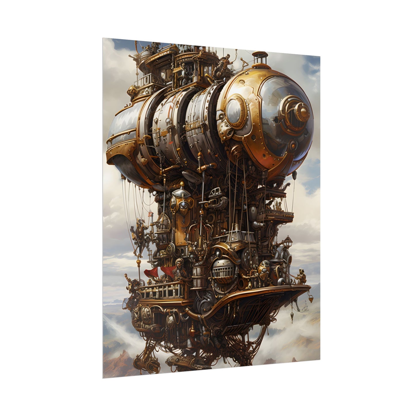 Steampunk Sky-Liner Thrill: A Fierce Airship Race - Poster