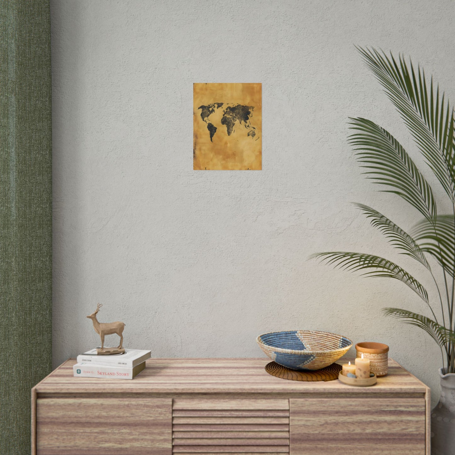 Vintage World Map: Decorative Art Piece - Poster