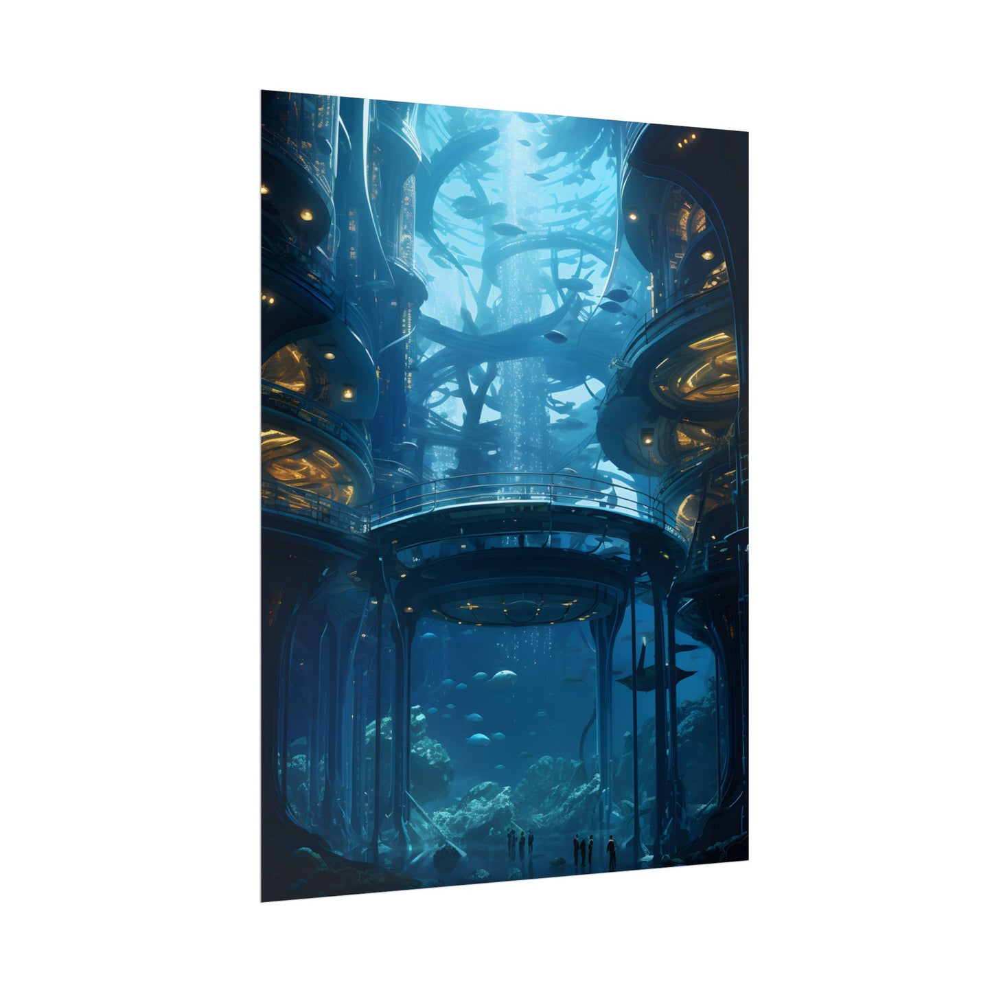 Advanced Underwater City: Visionary Metropol in the Future - Poster