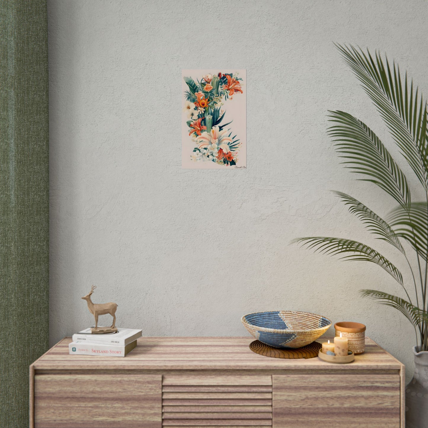 Whimsical Florida Map: A Fun Illustration of Sunshine State - Poster