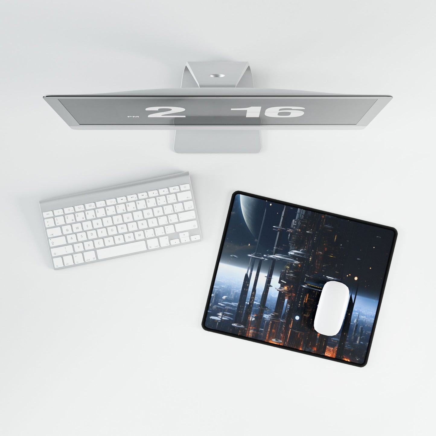 Massive Space Station: Industrial Orbit Artwork - Desk Mat