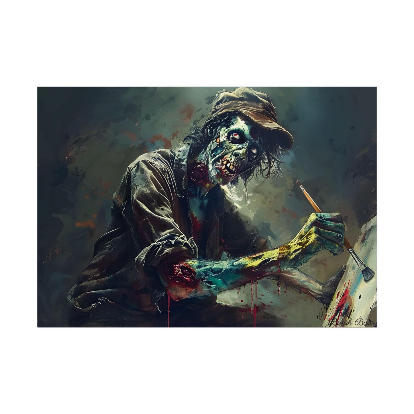 Zombie Horror Original Art: Original Artwork - Poster