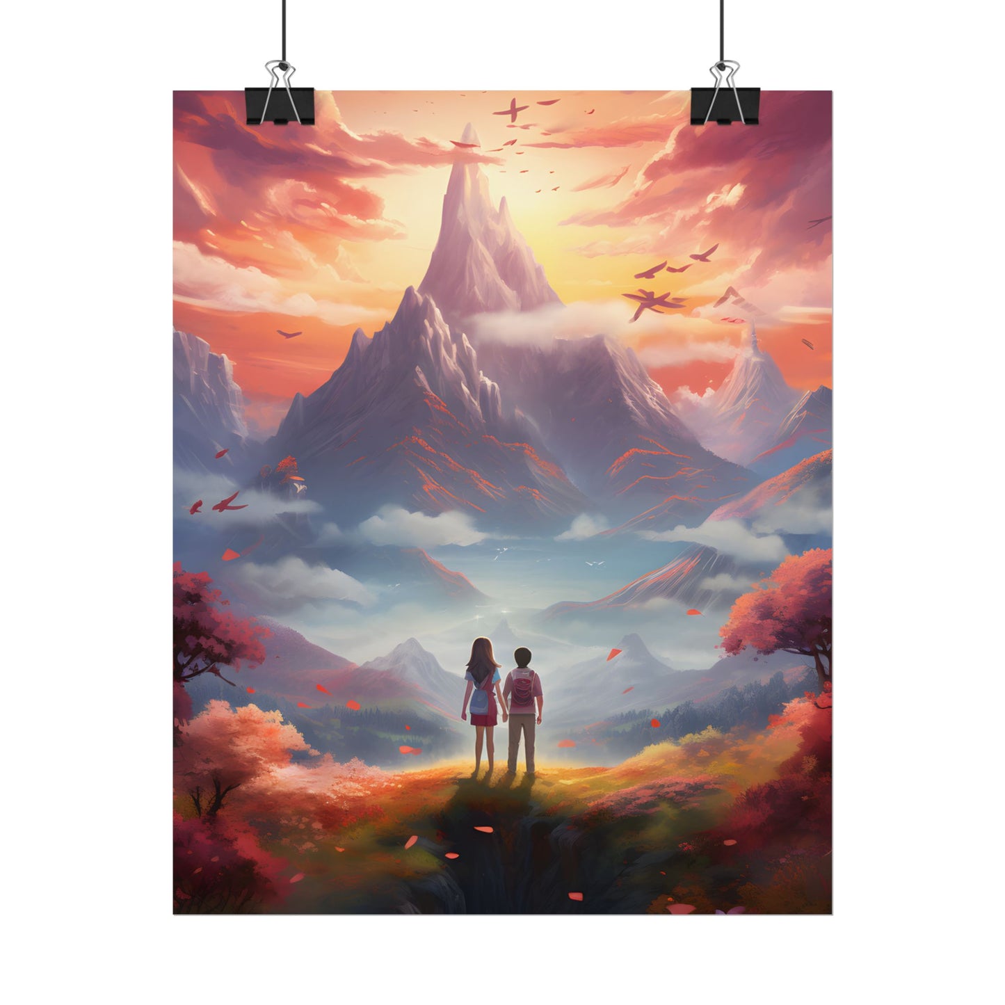 Peaceful Meadow: Children's Serene Moment - Poster