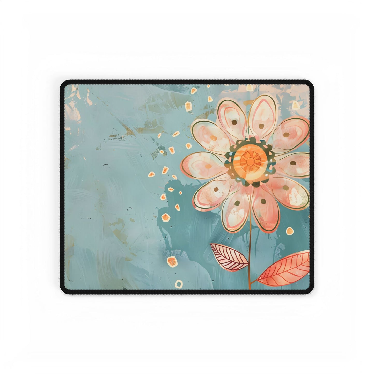 Whimsical Growth Mindset Flower: Blooming Art - Desk Mat