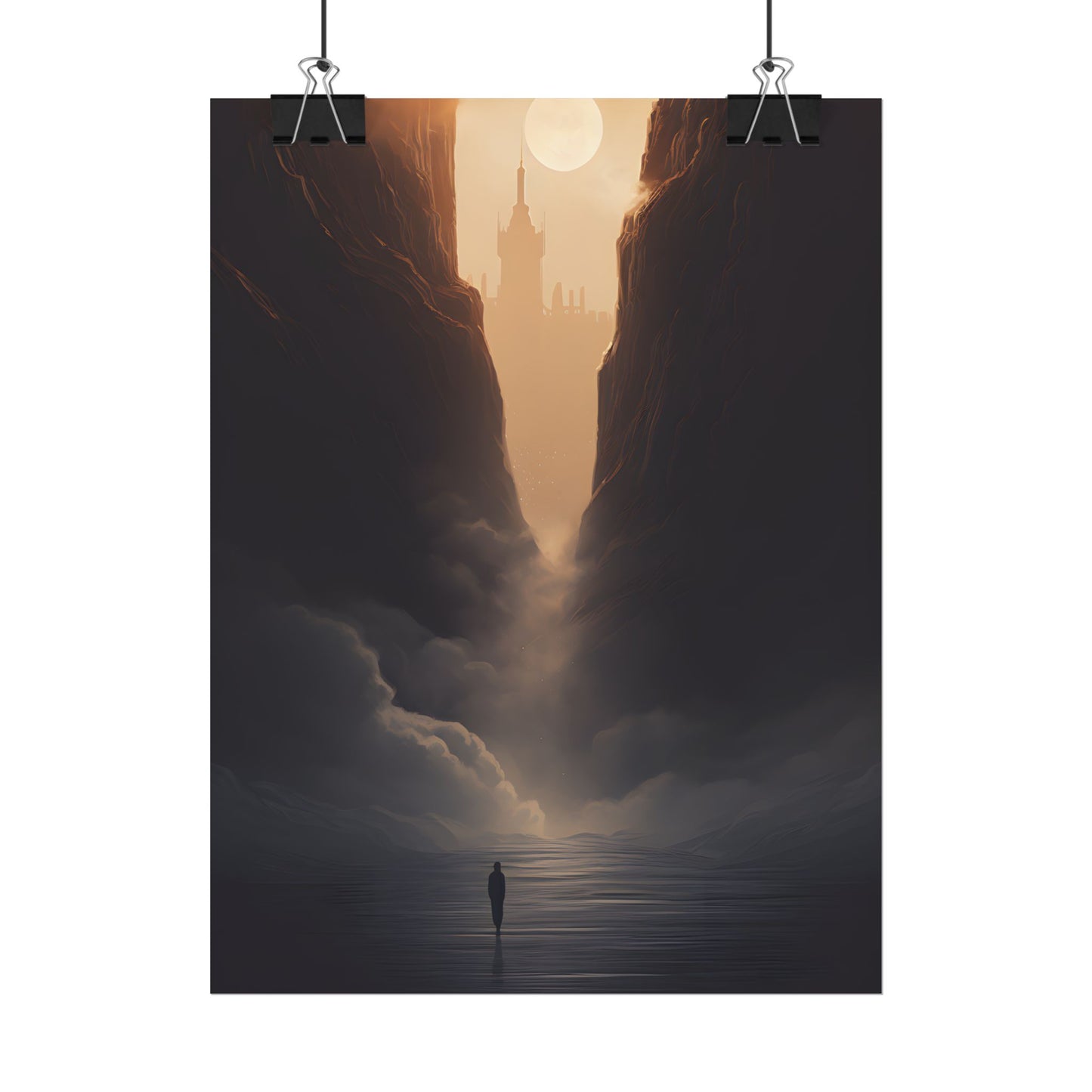 Textured Light Circle: Photographic Art Study - Poster