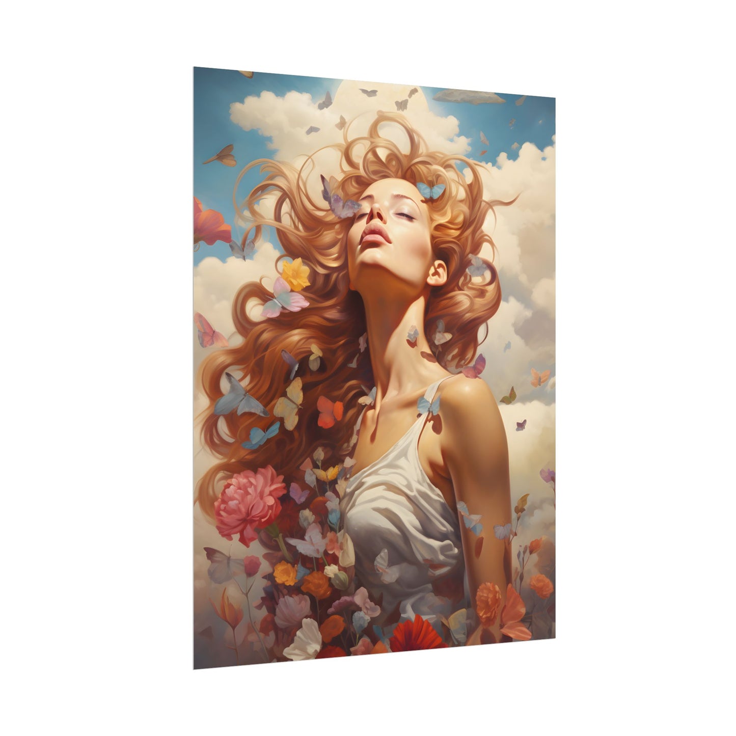 Vibrant Outdoor Cafe: Relaxed Atmosphere Artwork - Poster