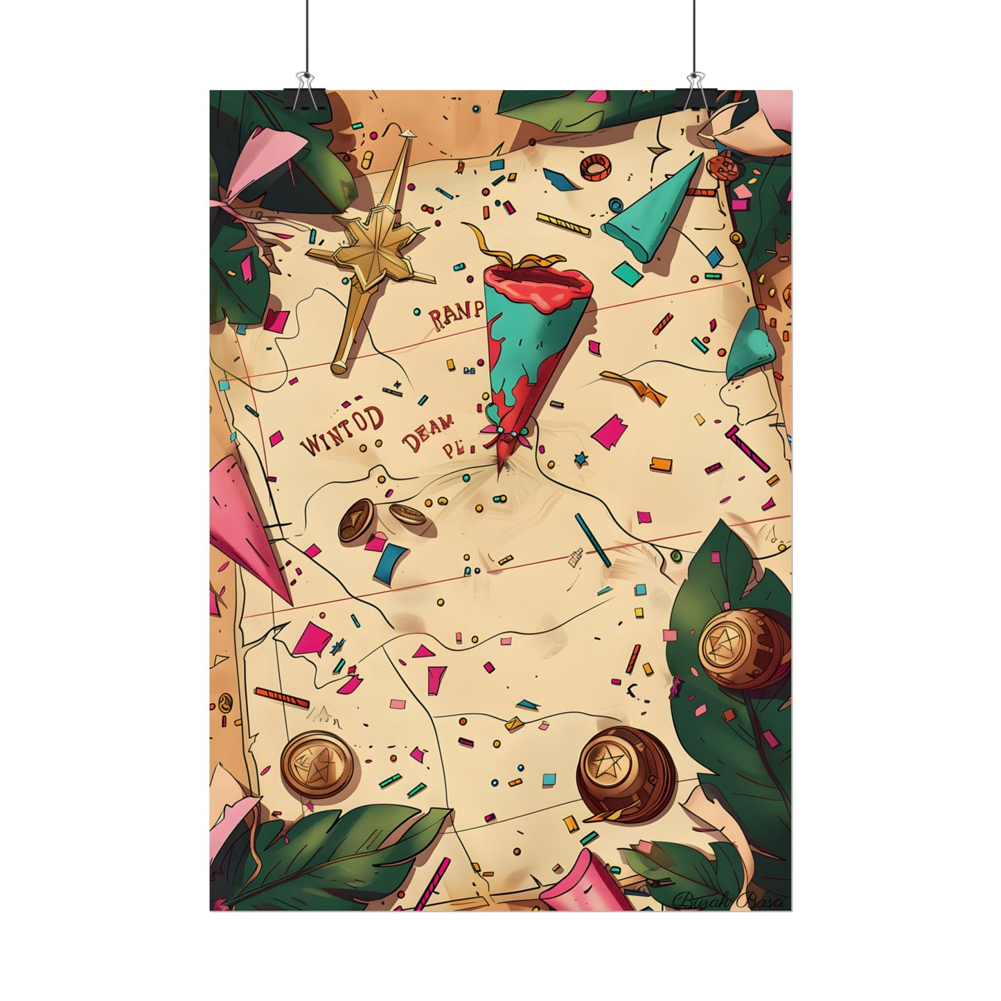 Whimsical Portrait with a Large Nose - Poster