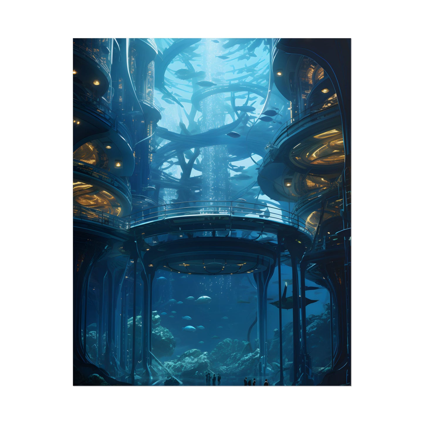 Advanced Underwater City: Visionary Metropol in the Future - Poster