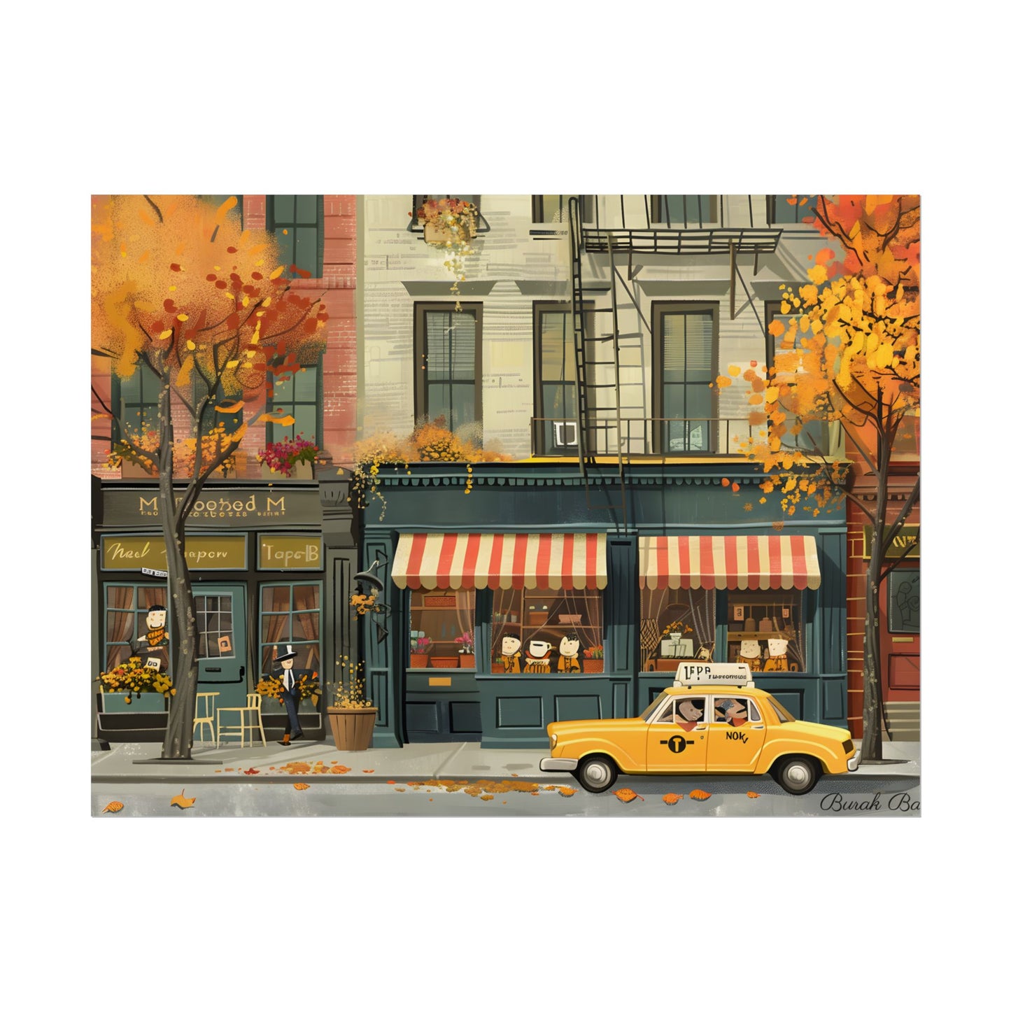 Whimsical Yellow Dreams: Playful Building Digital Art - Poster