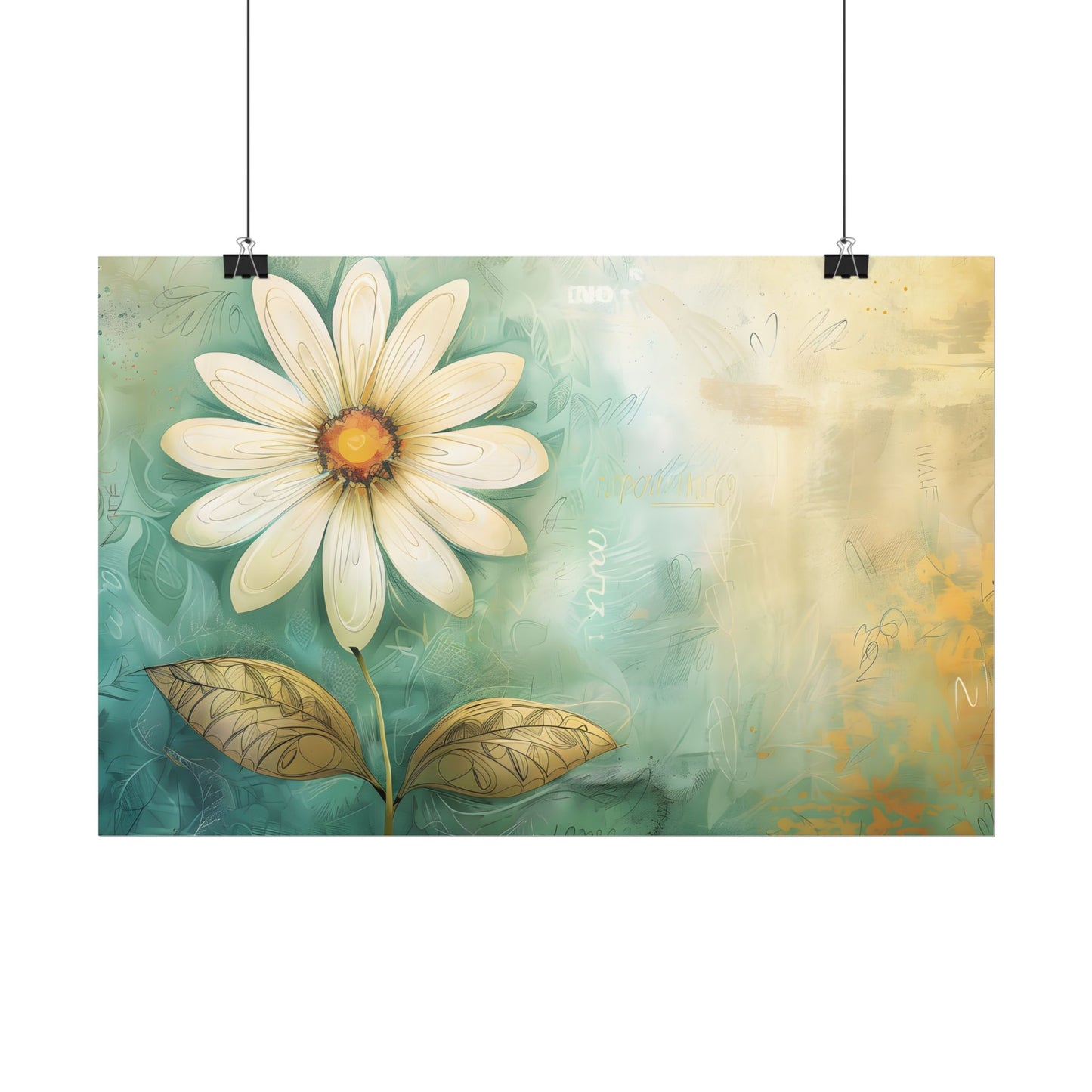 Whimsical Blooming Flower: Growth Mindset in Soft Pinks & Vibrant Reds - Poster