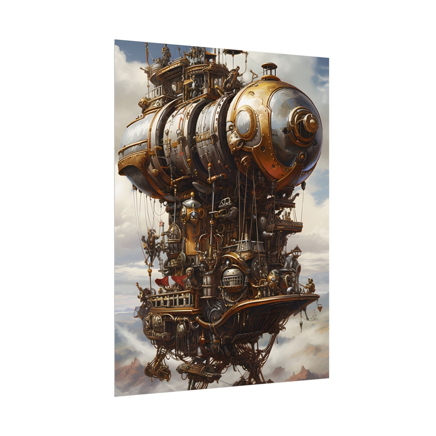 Steampunk Sky-Liner Thrill: A Fierce Airship Race - Poster