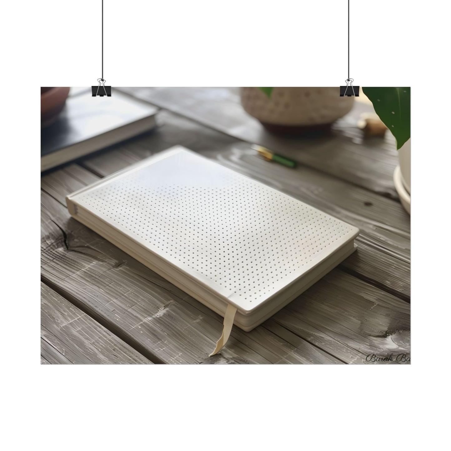 Minimalist Notebook: Embossed Dot Pattern Art - Poster