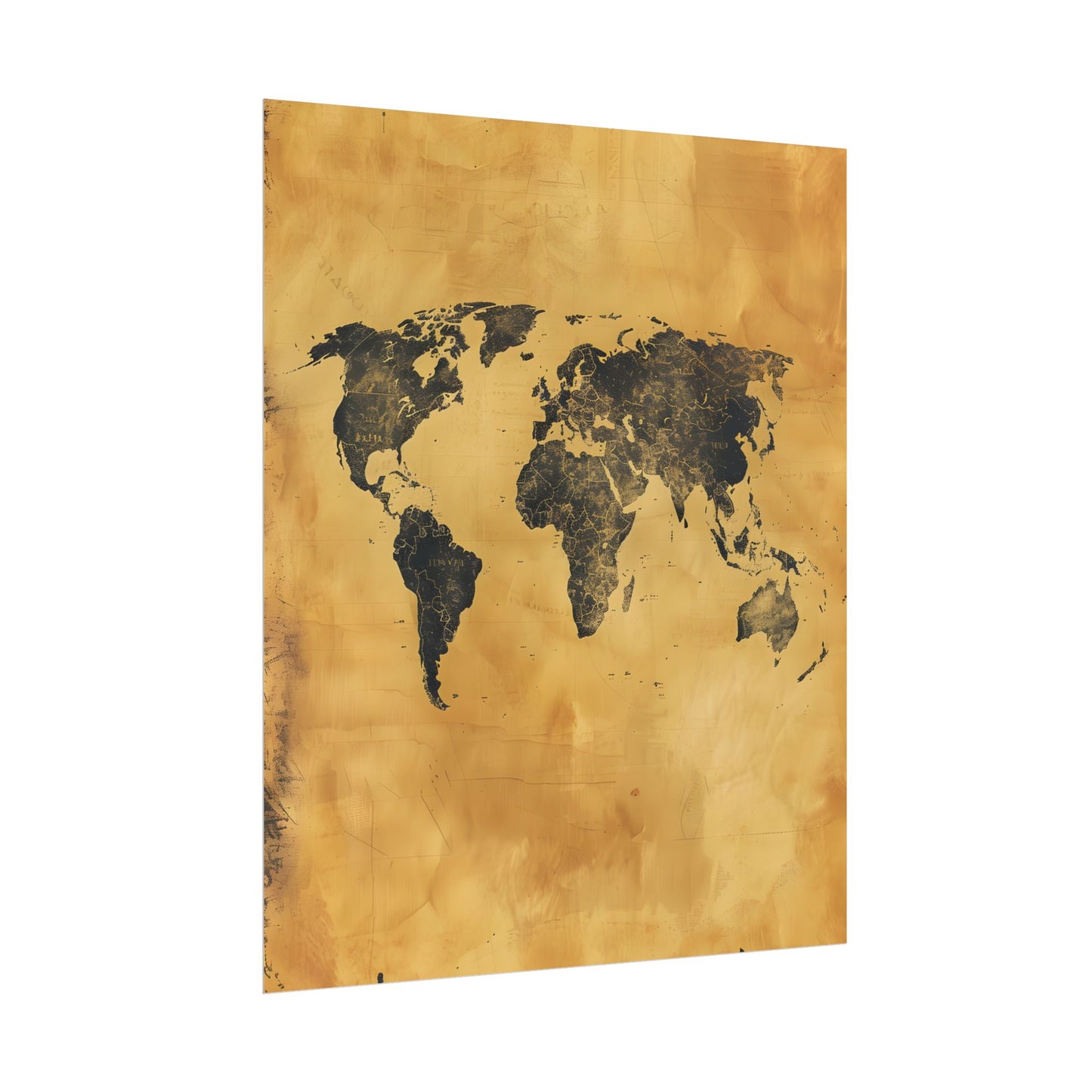 Vintage World Map: Decorative Art Piece - Poster