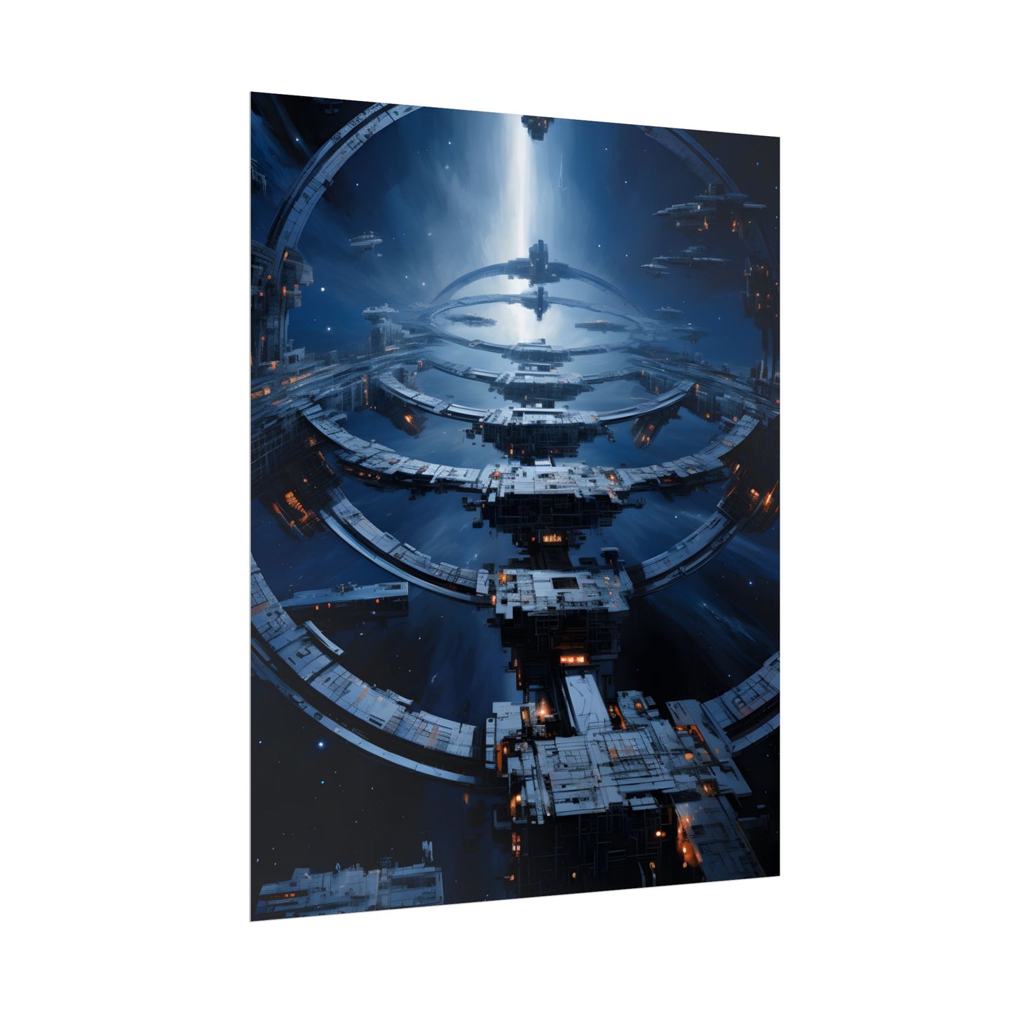 Aetherial Space Station: Massive Orbital Habitat - Poster